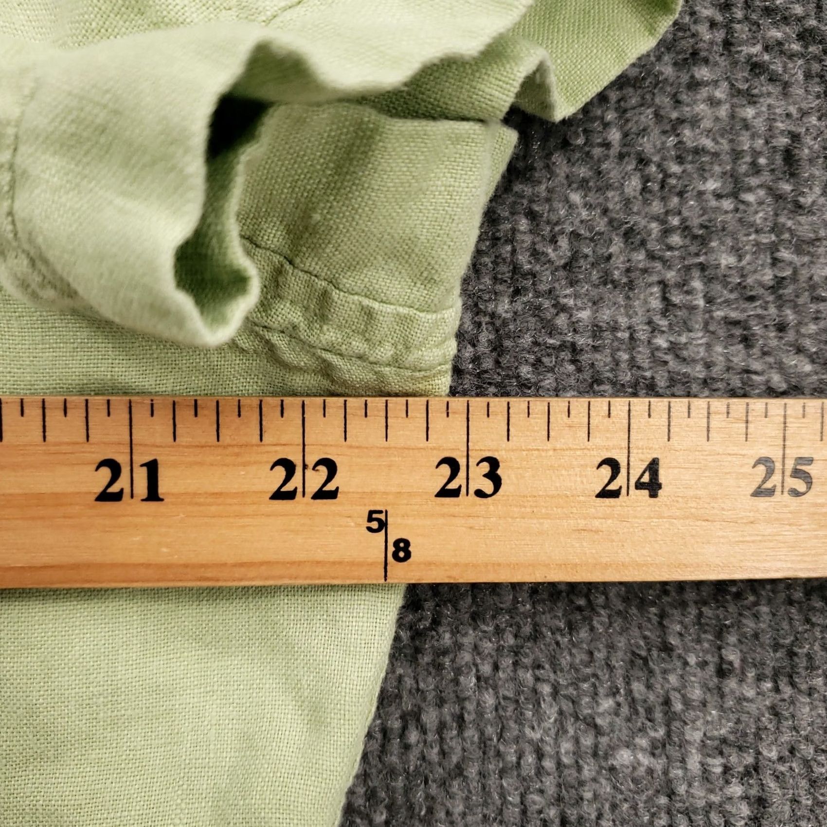 Style & Co Style&co Button-Up Shirt Women 18 Green Short Sleeve Linen Pockets Casual Blouse Size XXL / US 16-18 / IT 52-54 - 5 Thumbnail
