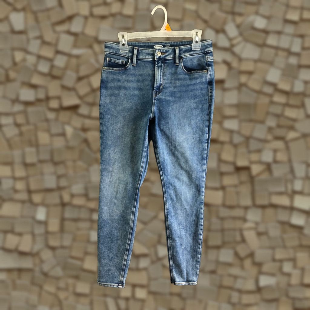Old Navy Old Navy Rockstar Womens Jeans Size 10 High Rise Skinny Medium Wash Blue Denim Size 32" / US 10 / IT 46 - 1 Thumbnail