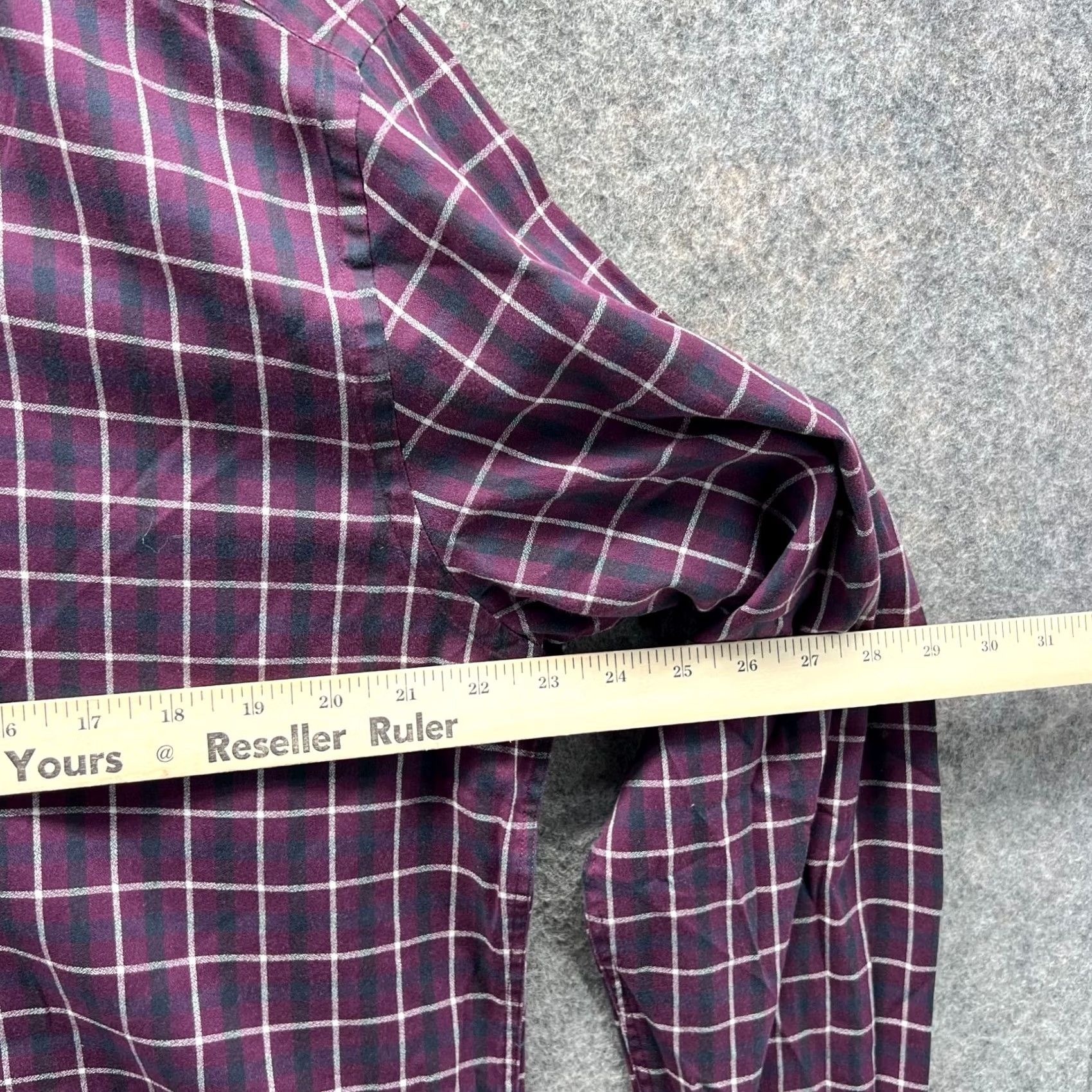 BUGATCHI VINTAGE Bugatchi Shirt XL Purple Button-Down Glen Check Shaped Fit Mens Button-Up Size US XL / EU 56 / 4 - 7 Thumbnail