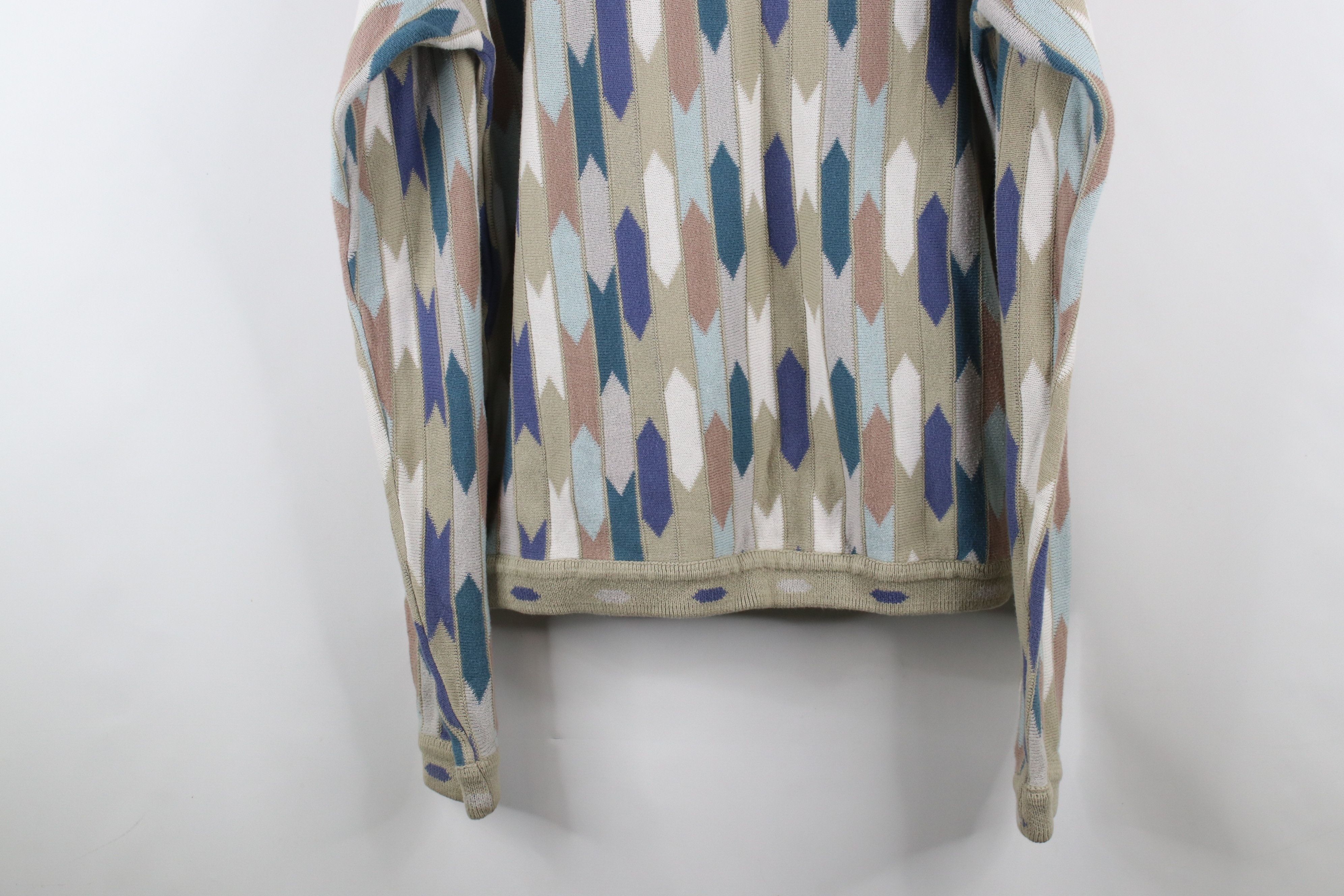 Vintage Vintage 90s Coogi Style Rainbow Knit Collared Sweater Size US M / EU 48-50 / 2 - 10 Thumbnail