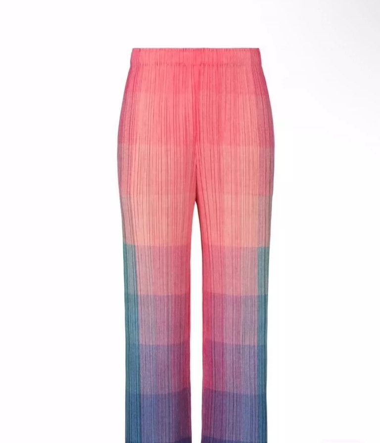 Issey Miyake Issey Miyake size:4 Pink pleated trousers and straight-leg Size 31" - 1 Thumbnail