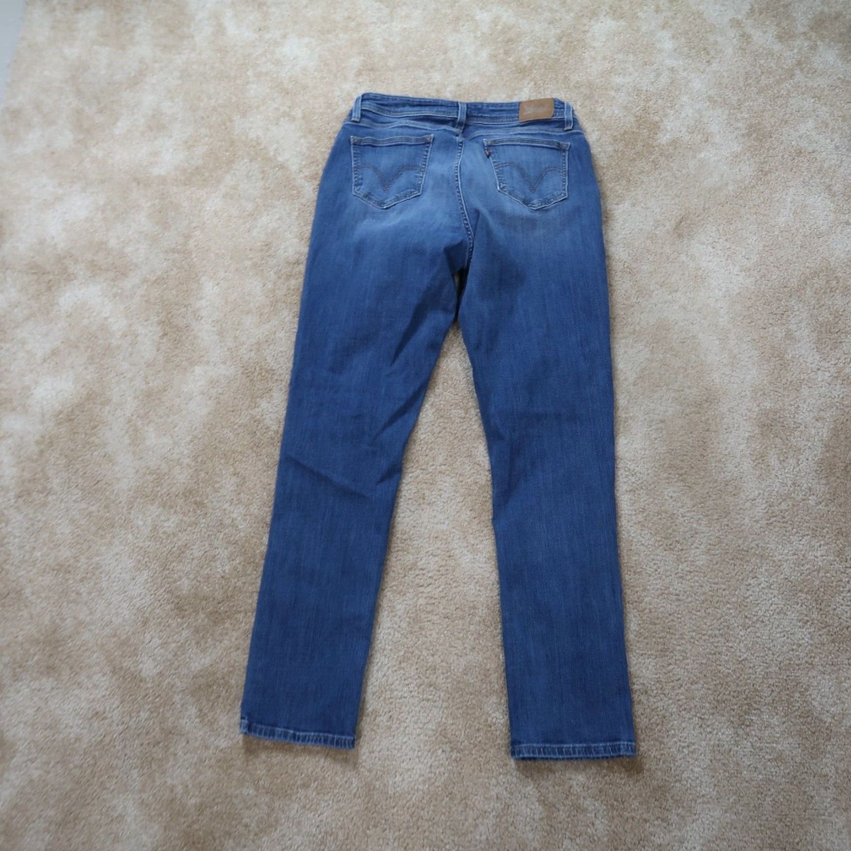 Levi's Levi's Jeans Womens 30x31 Mid Rise Straight Leg Blue Stretch Denim Size 30" / US 8 / IT 44 - 7 Thumbnail