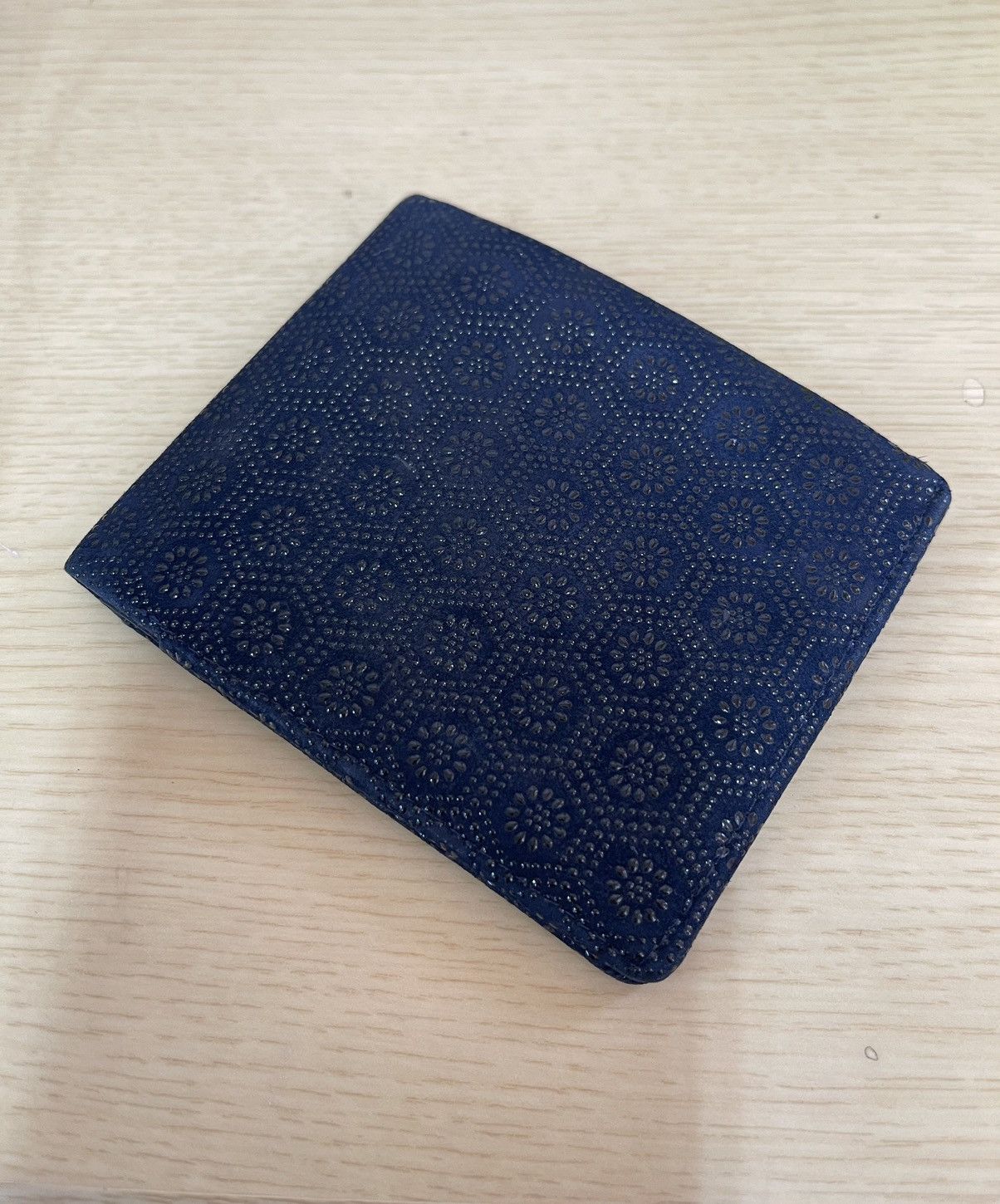 Genuine Leather × Japanese Brand Inden Ya Leather Wallet Bifold Deer Skin Indigo Size ONE SIZE - 1 Thumbnail