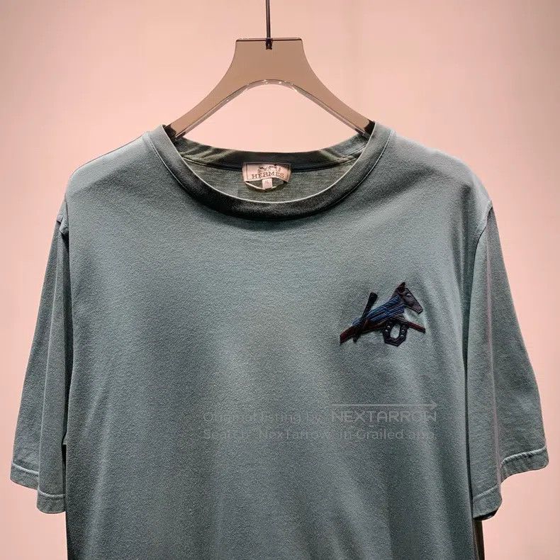 Hermes Hermes Front Patched Printed Short Sleeve Size US XL / EU 56 / 4 - 3 Thumbnail