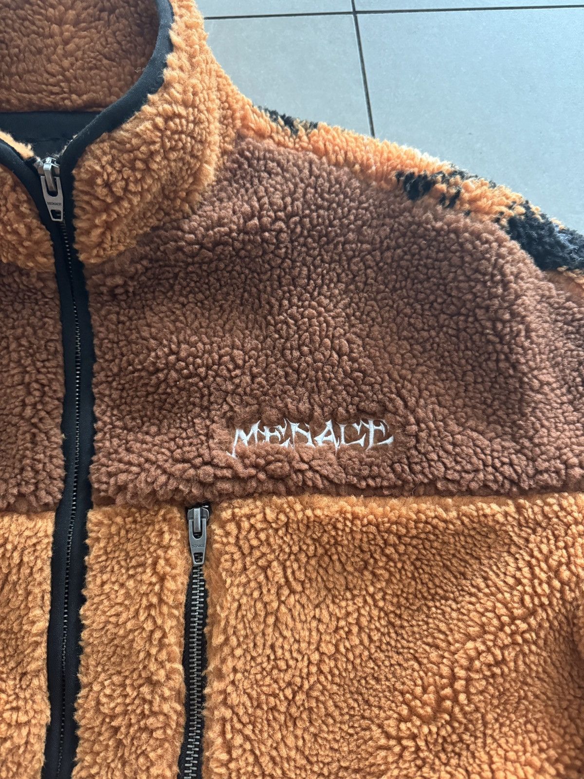 Menace Menace Orange Sherpa Fleece Jacket Size US M / EU 48-50 / 2 - 4 Thumbnail