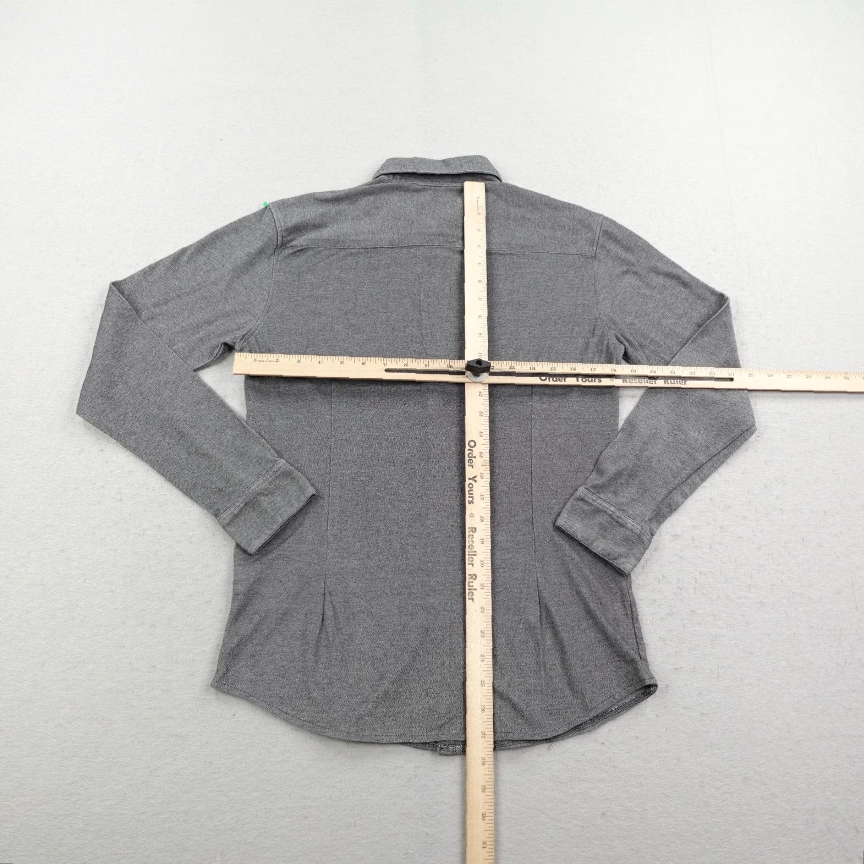 YoungLA YoungLA Shirt Mens Medium Gray Button Up Performance Knit Flex Long Sleeve Size US M / EU 48-50 / 2 - 5 Thumbnail