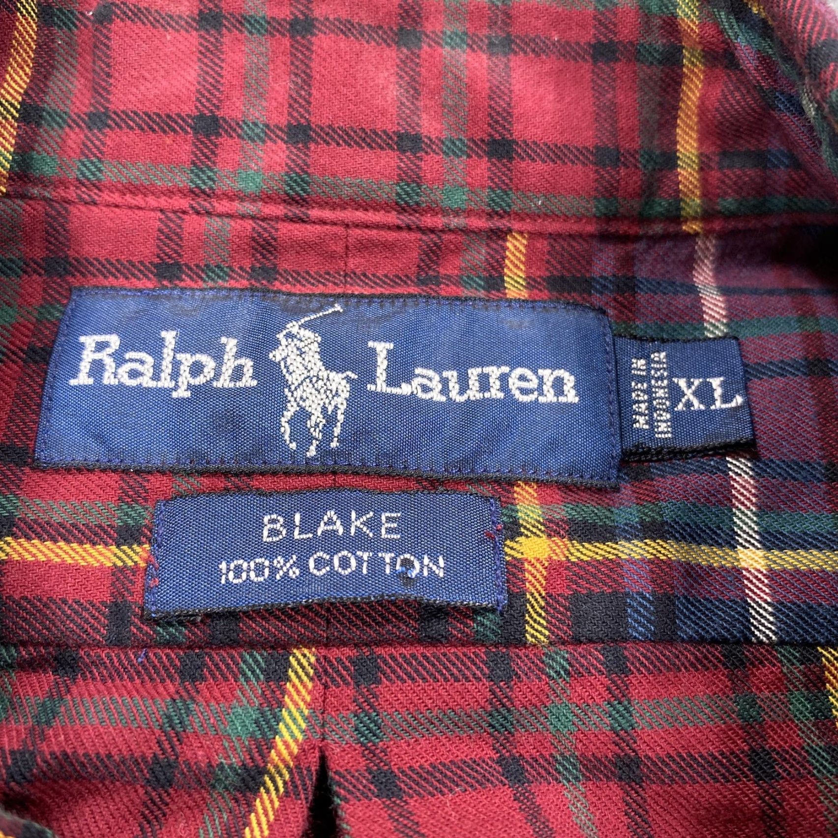 Ralph Lauren VINTAGE? No. Ralph Lauren Shirt Mens XL Red Plaid Blake Long Sleeve 100% Cotton Button Up Size US XL / EU 56 / 4 - 3 Thumbnail