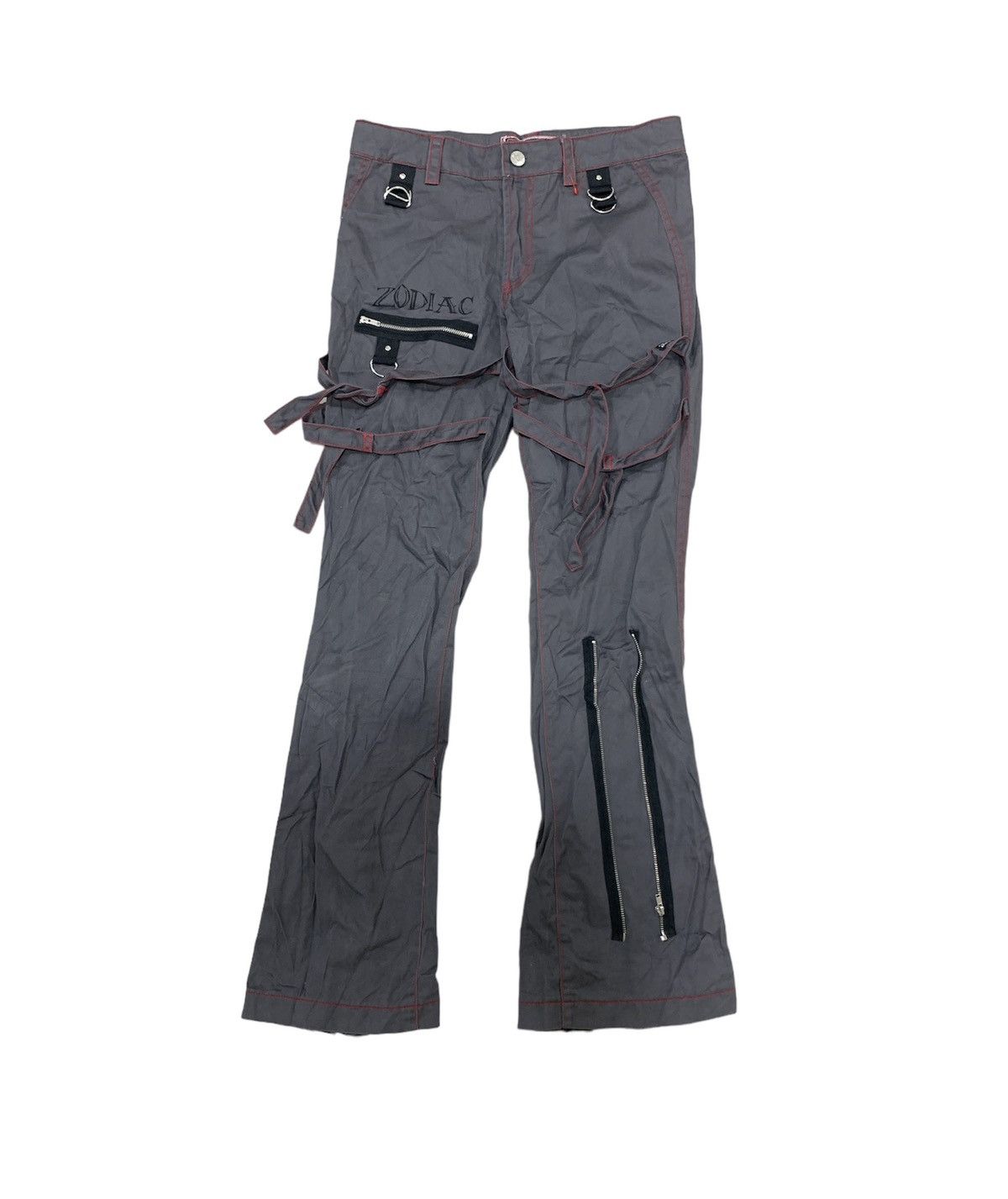 image of Kmrii x Seditionaries Zodiac Bondage Cargo Pants in Grey, Men's (Size 26)