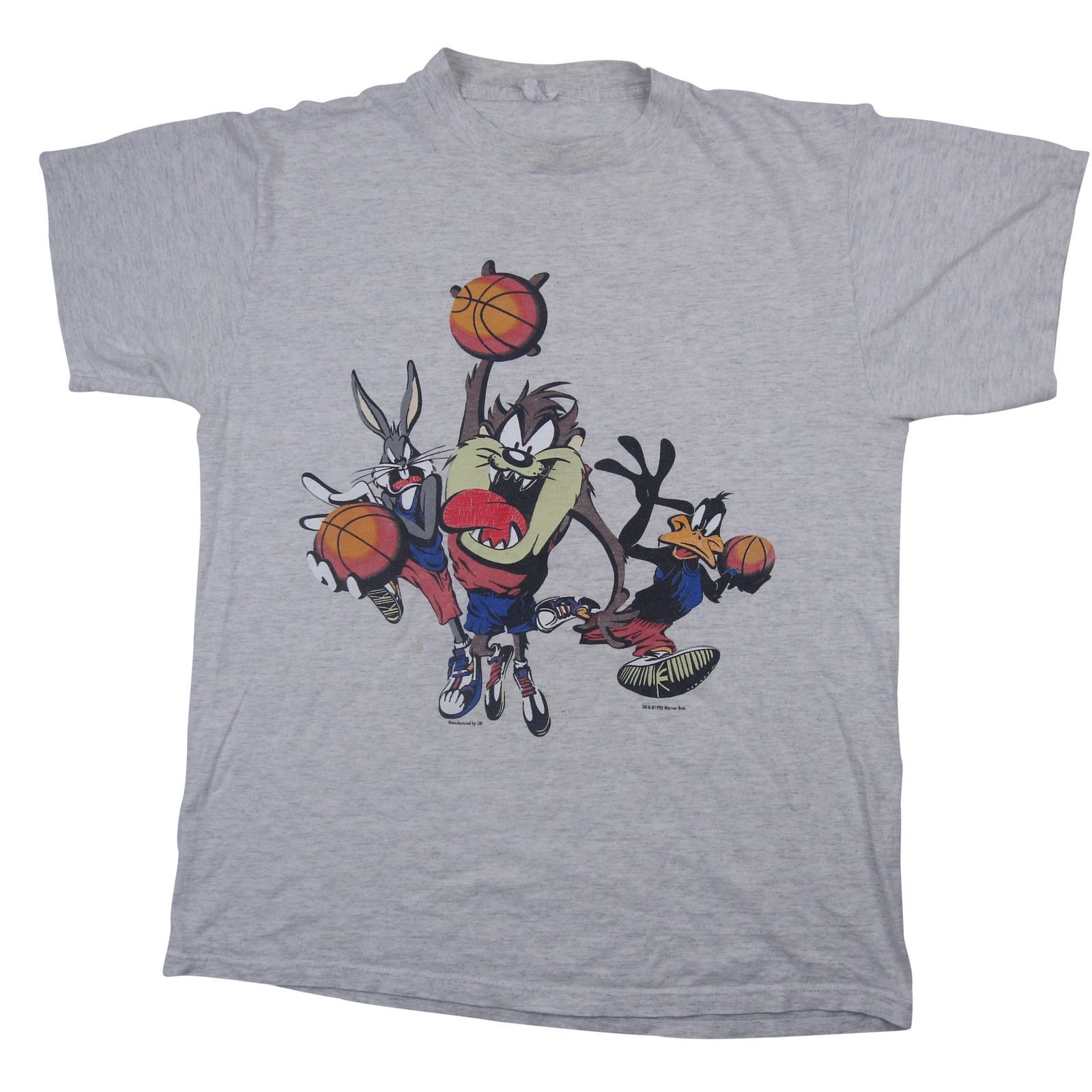 Vintage Vintage 1995 Looney Tunes Basketball Front/Back Graphic T Size US XL / EU 56 / 4 - 1 Thumbnail