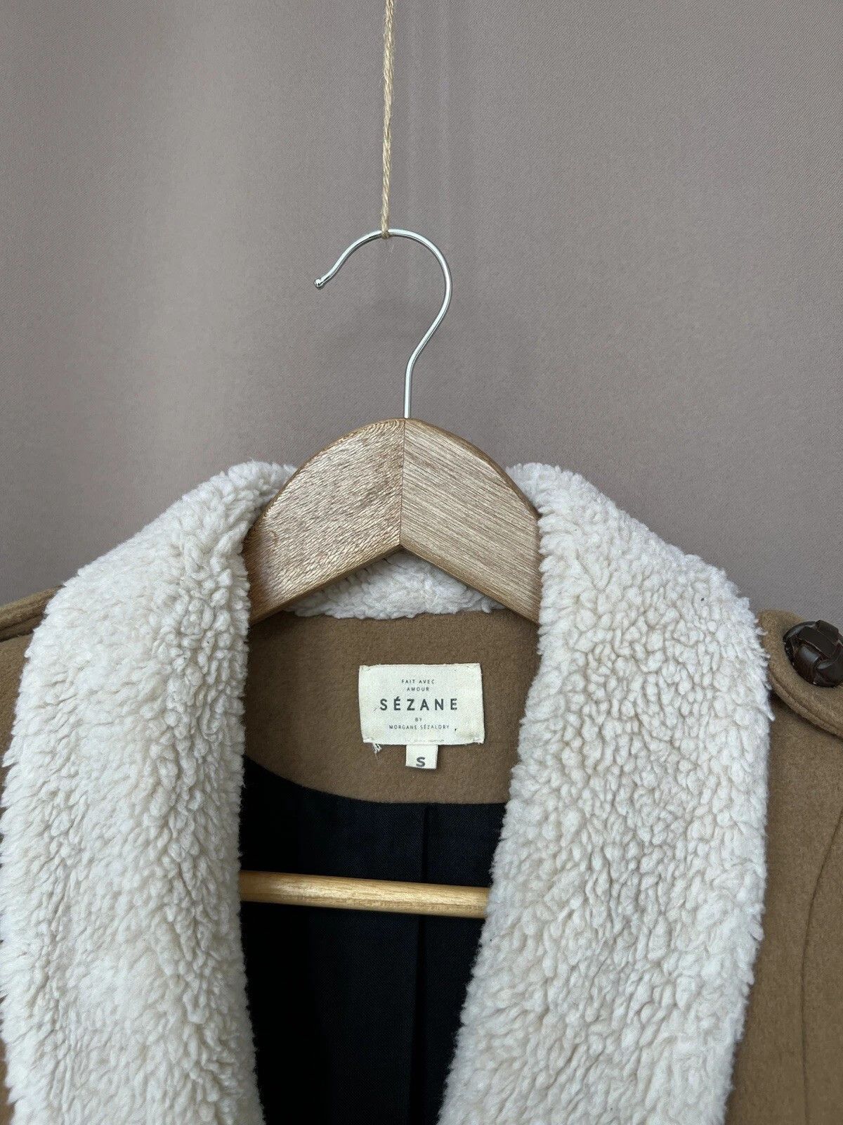 Sezane Sezane Wool Coat Teddy Collar Womens Size S Button Jacket Size S / US 4 / IT 40 - 10 Thumbnail