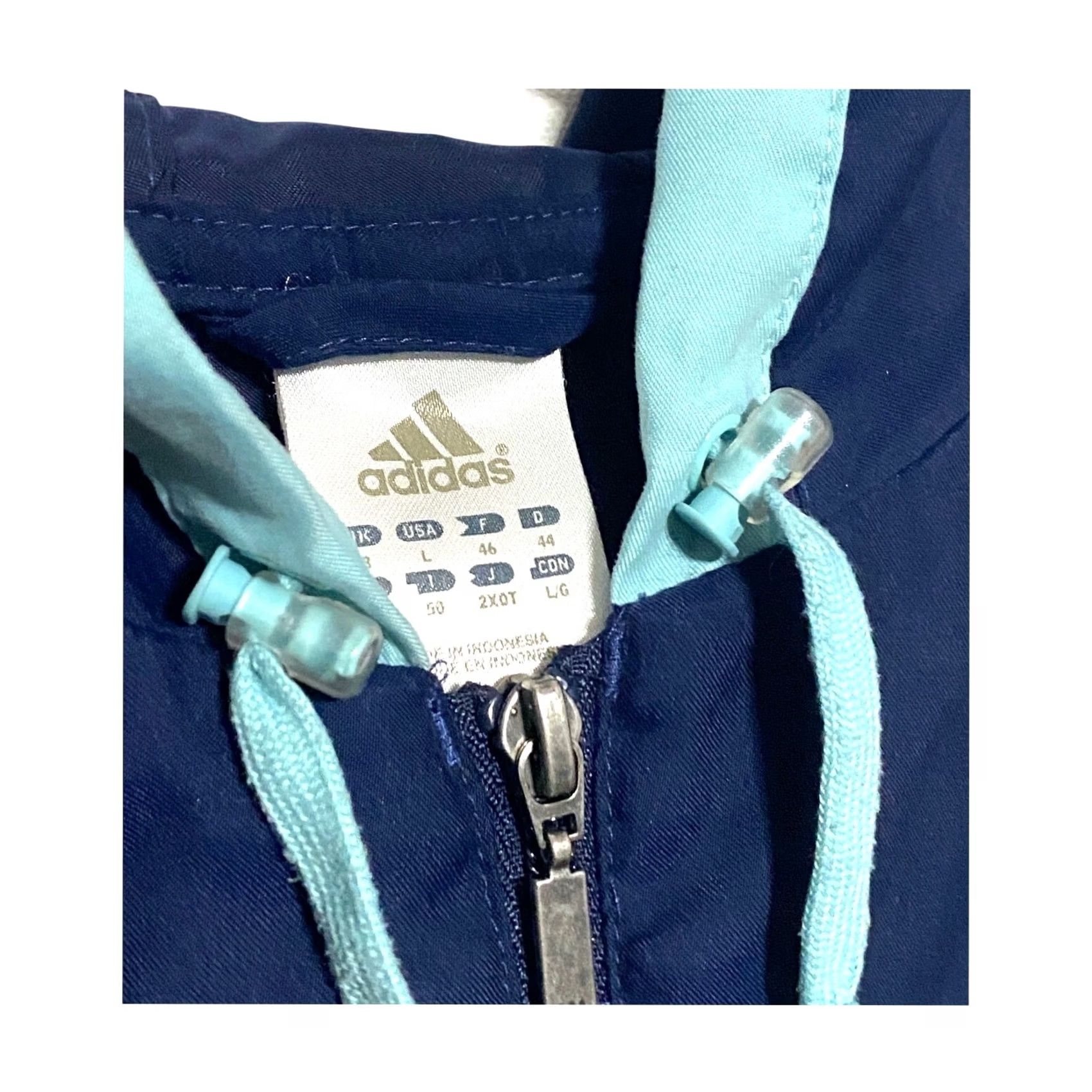 Adidas Adidas Windbreaker Jacket Womens L Zip Chevron Hooded Athleisure Sporty Comfort Jacket Size L / US 10 / IT 46 - 4 Thumbnail