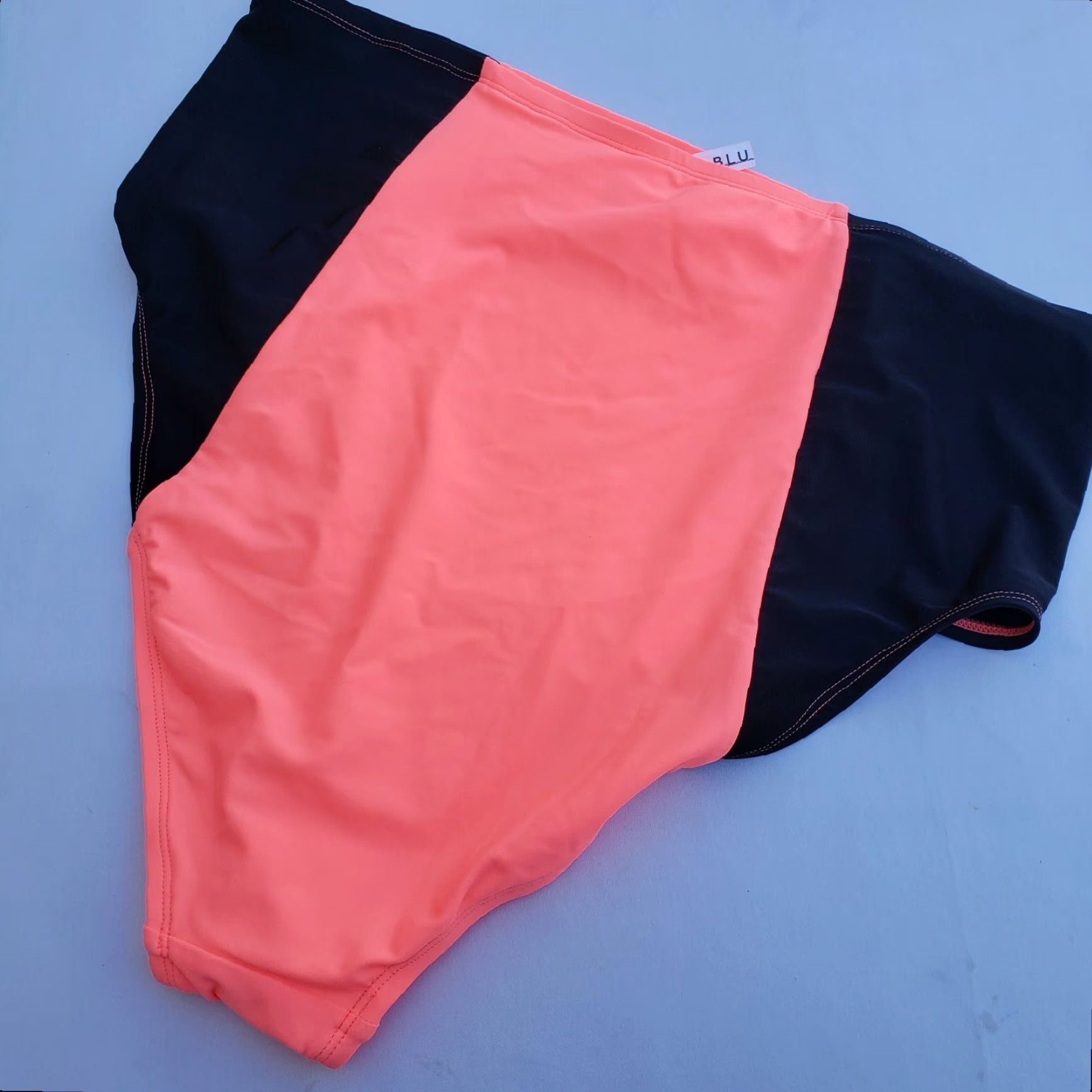 Vintage Moxi Blu Women's 2X High Waist Hipster Bottom Peach Daiquiri Swimwear Bottoms Size 40" / US 18 - 4 Thumbnail