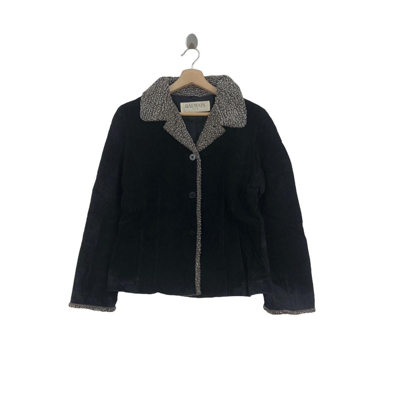 Balmain Vintage BALMAIN PARIS Suade Leather Coat Jacket Size S / US 4 / IT 40 - 1 Thumbnail