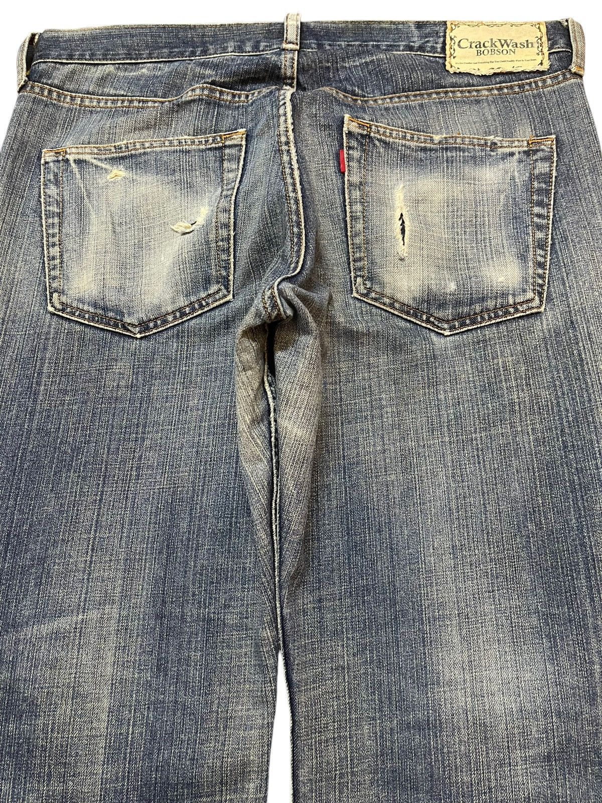 14th Addiction Vintage Y2K Japan Brand Faded Wash Distress Wide Leg Baggy Size US 34 / EU 50 - 5 Thumbnail
