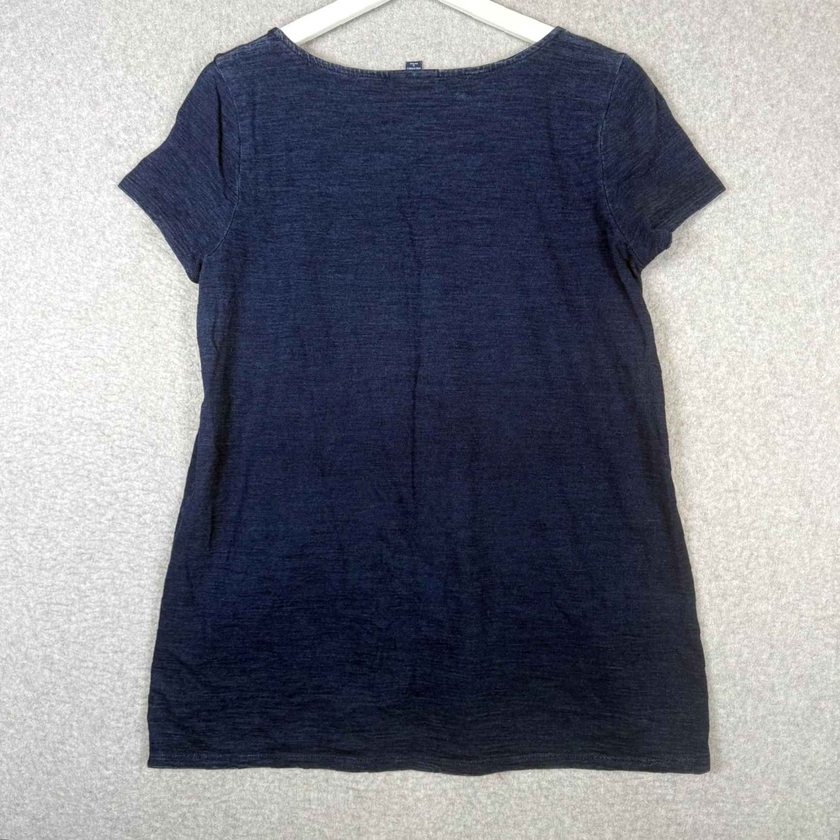 Vintage Pure Jill Shirt Women Small Indigo Blue Short Sleeve Top Shirt S Petite Shirt Size S / US 4 / IT 40 - 6 Thumbnail