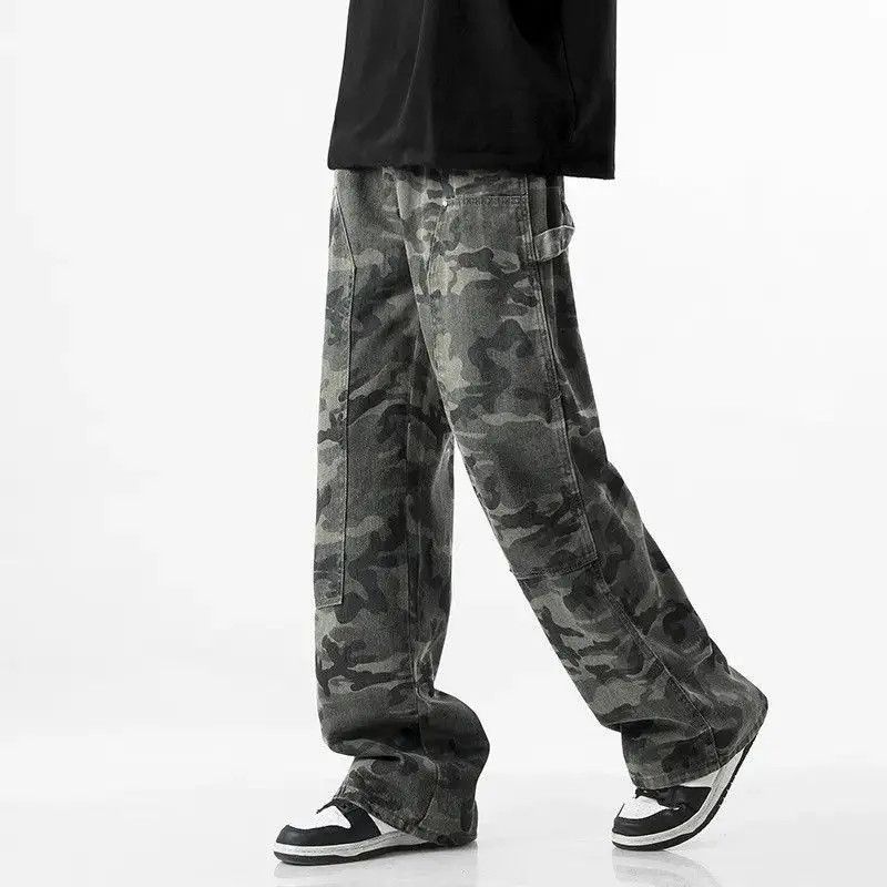 Japanese Brand Retro loose straight camouflage jeans Size US 32 / EU 48 - 2 Thumbnail