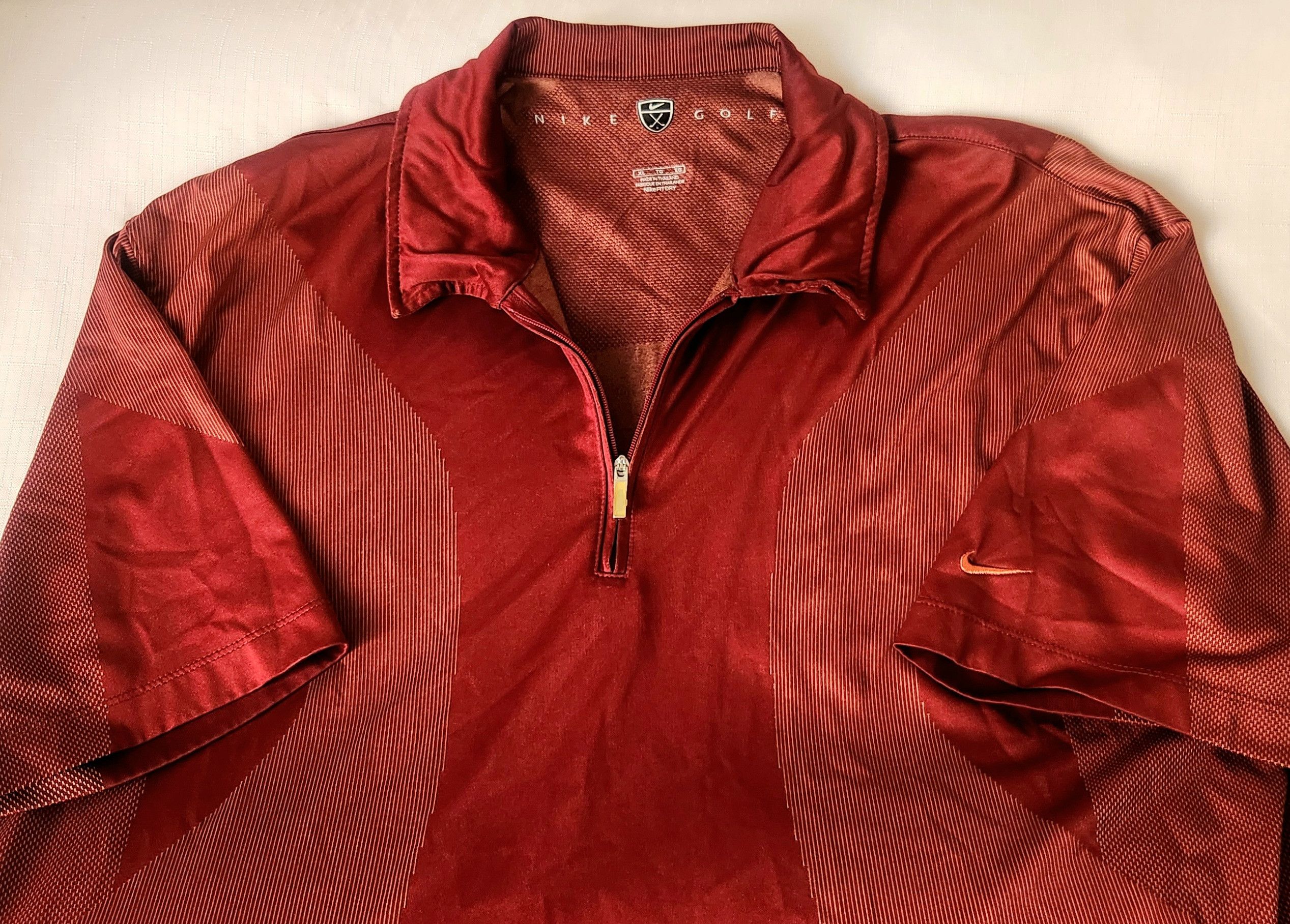 Nike Nike Dri-Fit Polo Men Large Red/Burgundy Short Sleeve Golf Size US XL / EU 56 / 4 - 3 Thumbnail