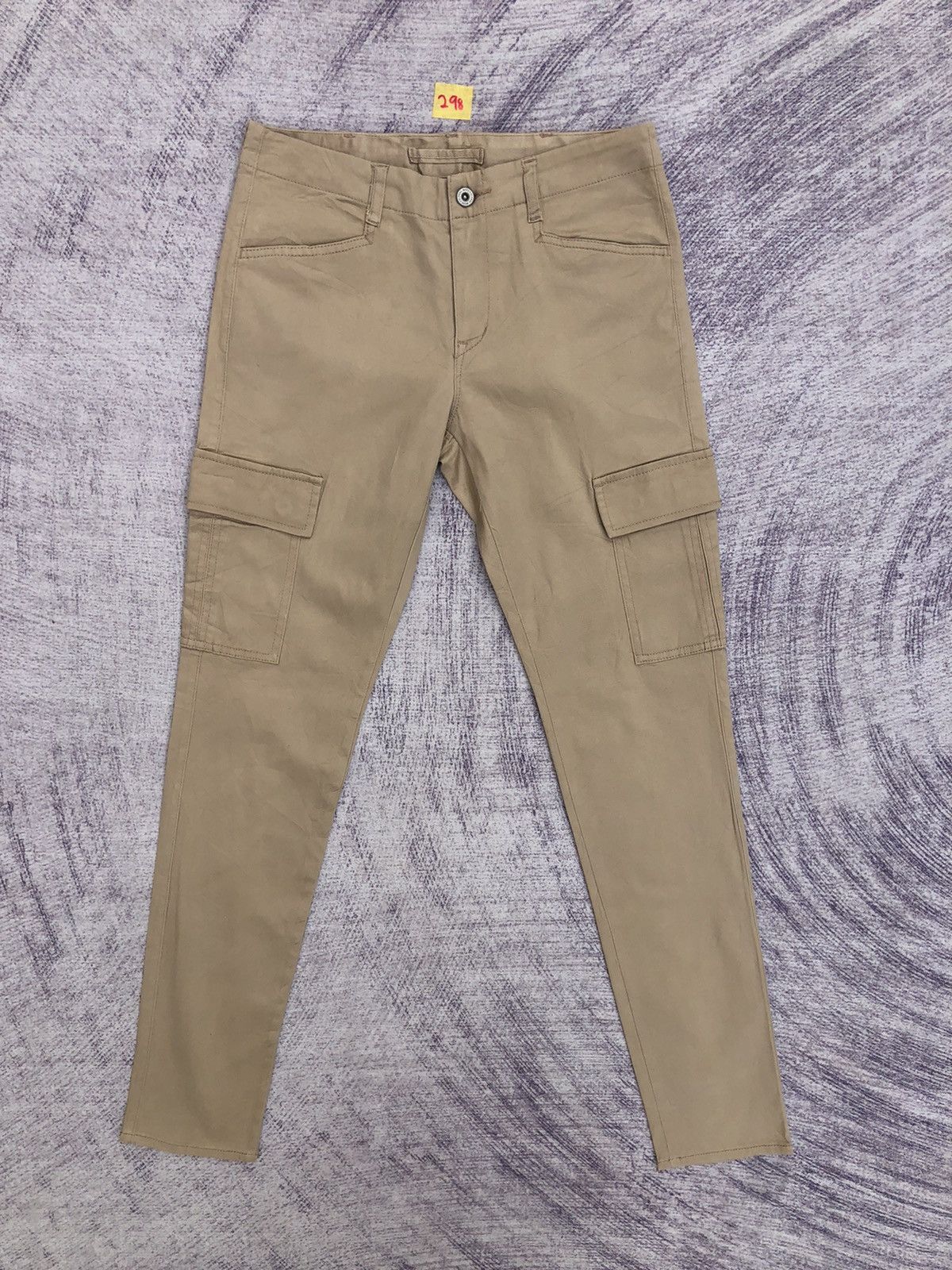 Japanese Brand × Vintage Vintage Slim Fit Beige Cargo Trousers Multi Pocket Size US 28 / EU 44 - 1 Thumbnail
