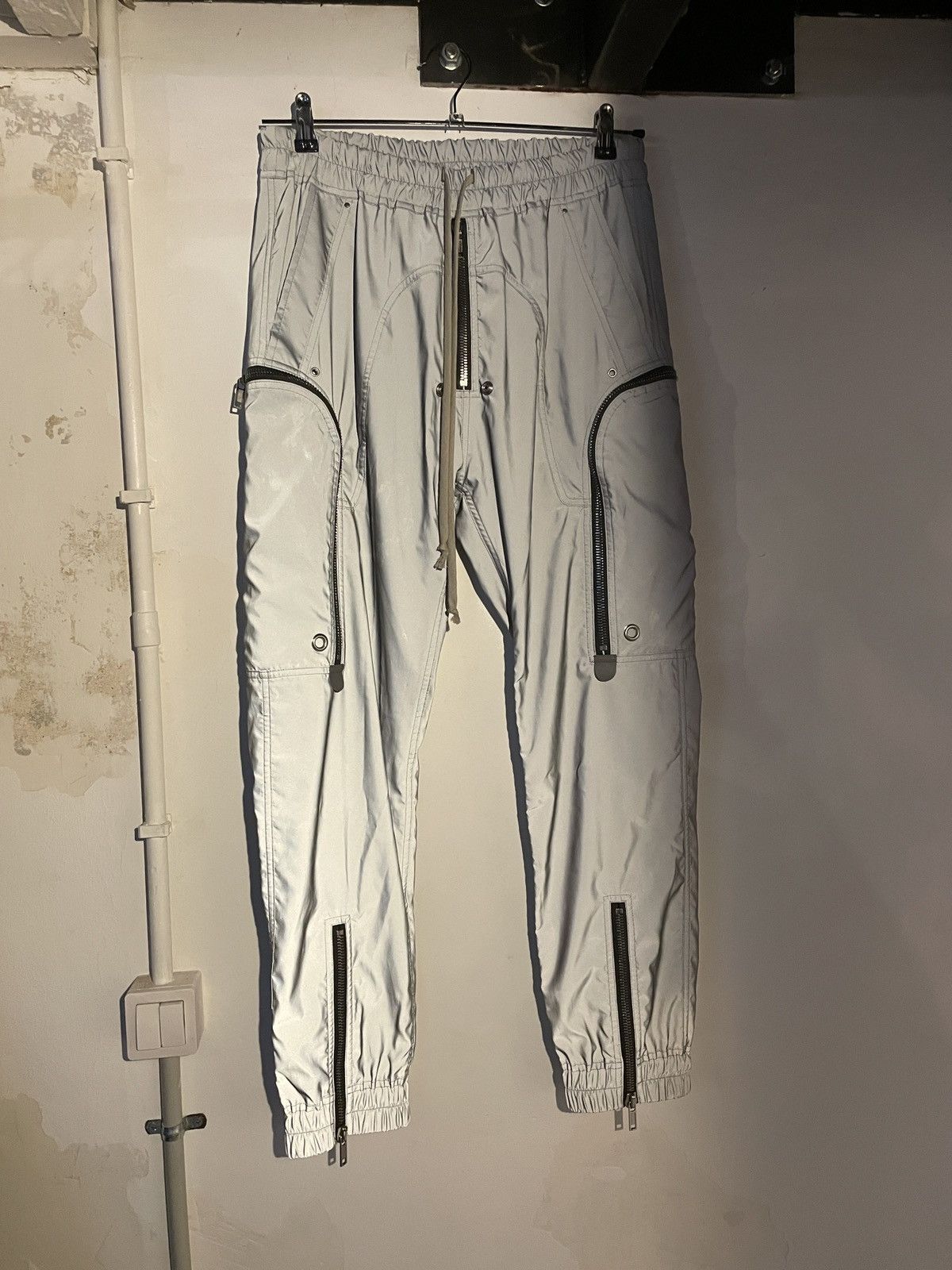 image of Pants Rick Owens in Reflective, Men's (Size 40)