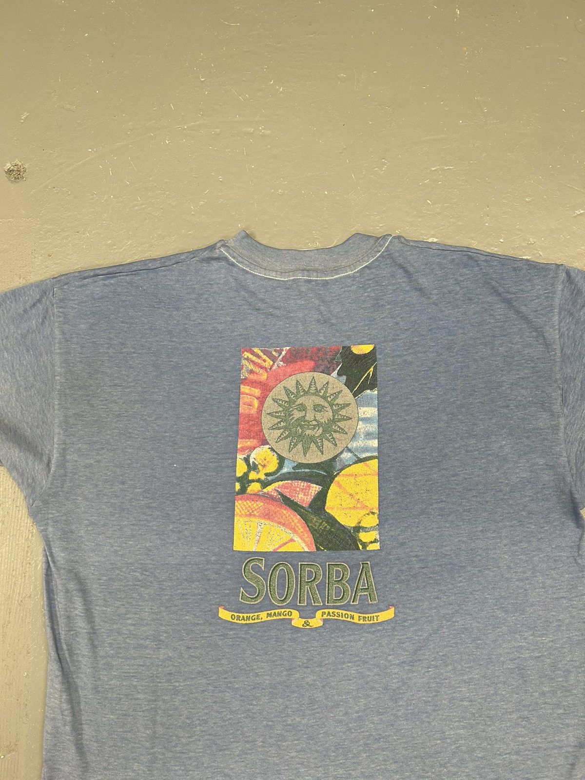 Other Vintage 90s Y2K Essential Sorba Blue Faded Graphic Tee Shirt Size US XL / EU 56 / 4 - 2 Thumbnail