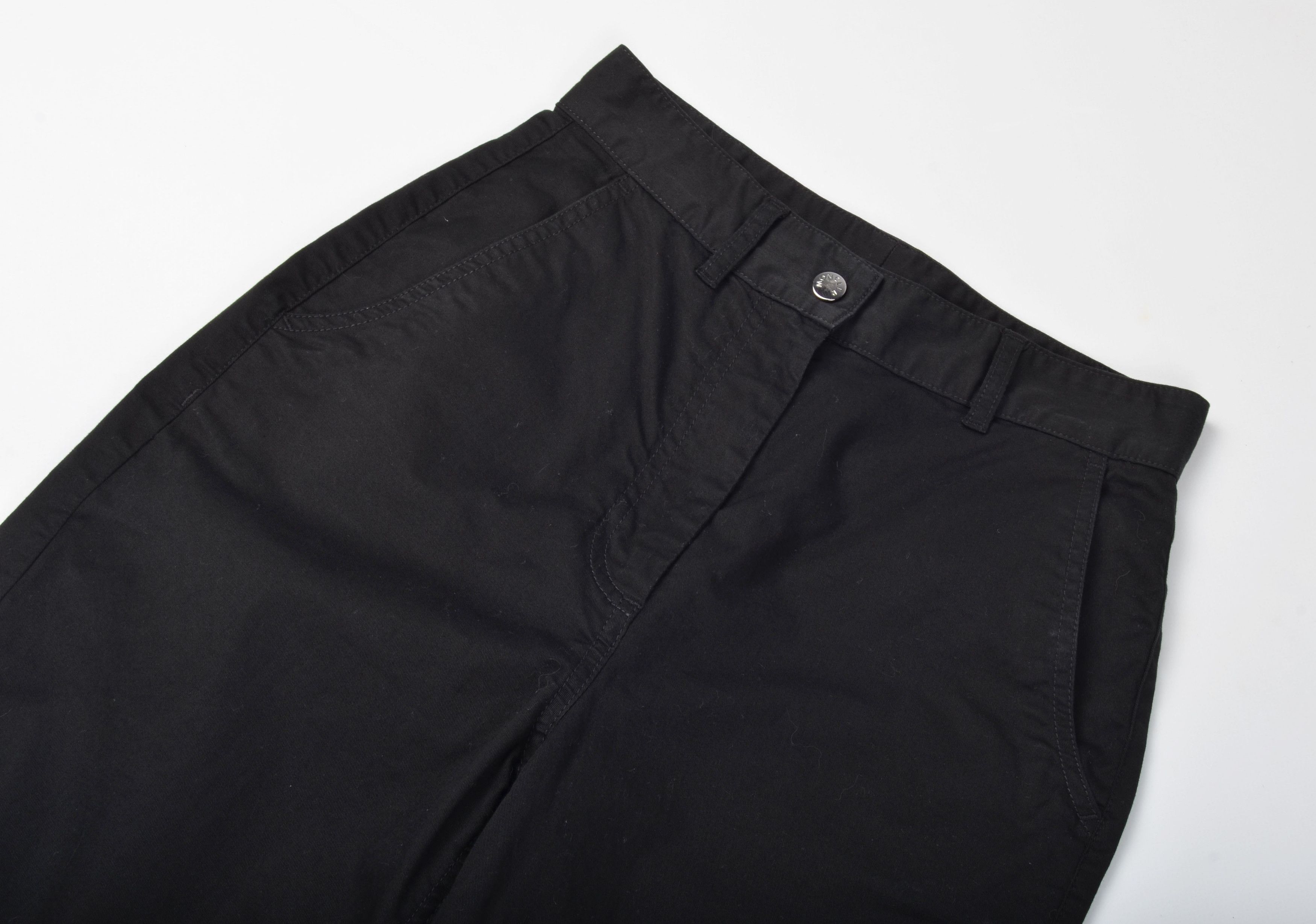 Moncler Moncler High Rise Cotton Black Straight Trousers Pants Size 26" / US 2 / IT 38 - 3 Thumbnail