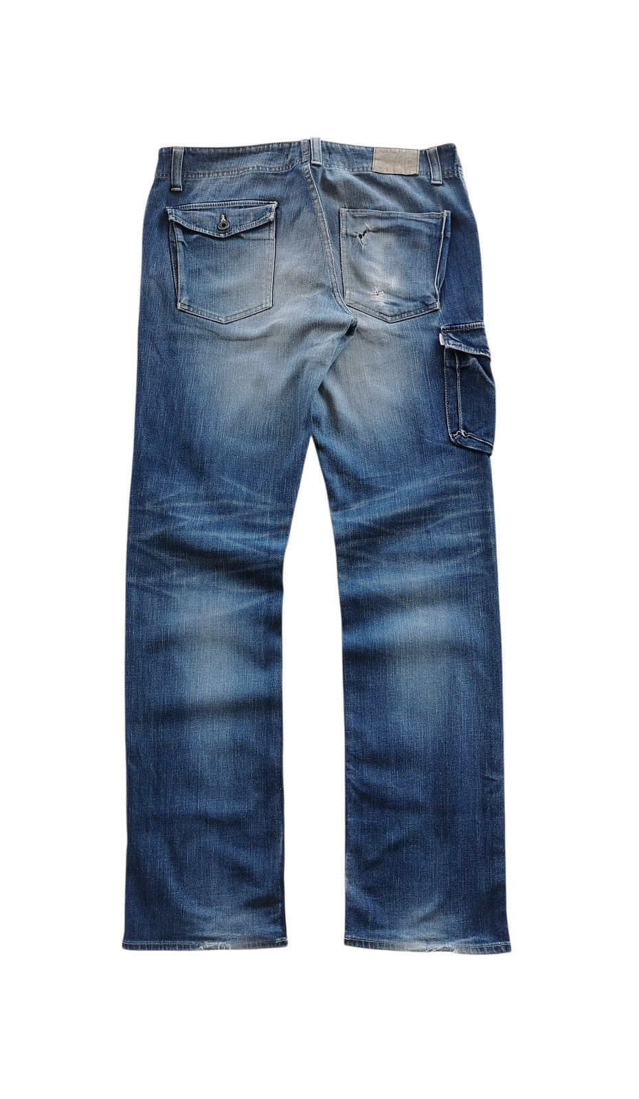 Johnbull Cargo Pants Distressed Denim Size US 34 / EU 50 - 2 Thumbnail