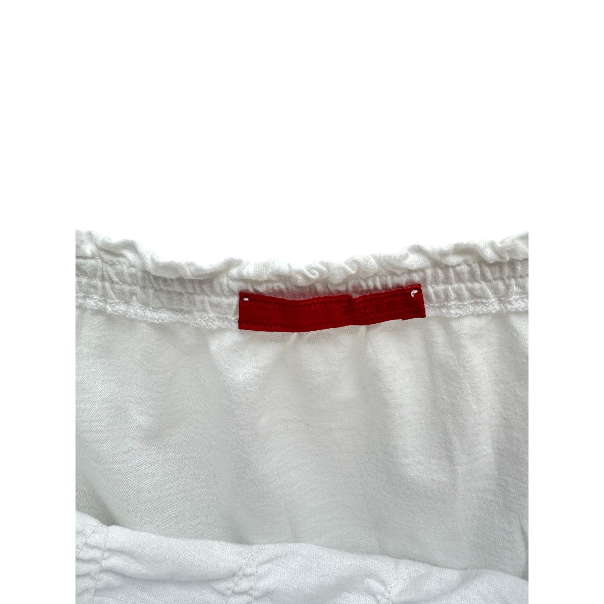 Prada White Cotton Top Size XS / US 0-2 / IT 36-38 - 4 Thumbnail
