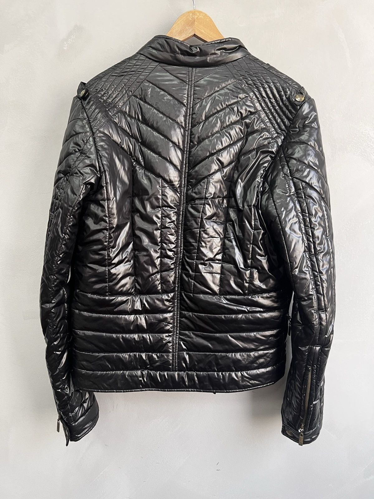 Designer VINTAGE BIKER ROBERTO CAVALLI JACKET LEATHER NYLON BONDAGE Size US XL / EU 56 / 4 - 12 Thumbnail