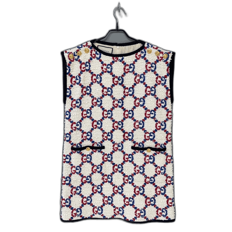 Gucci Gucci Sleeveless Floral Tweed Dress Size M / US 6-8 / IT 42-44 - 1 Thumbnail