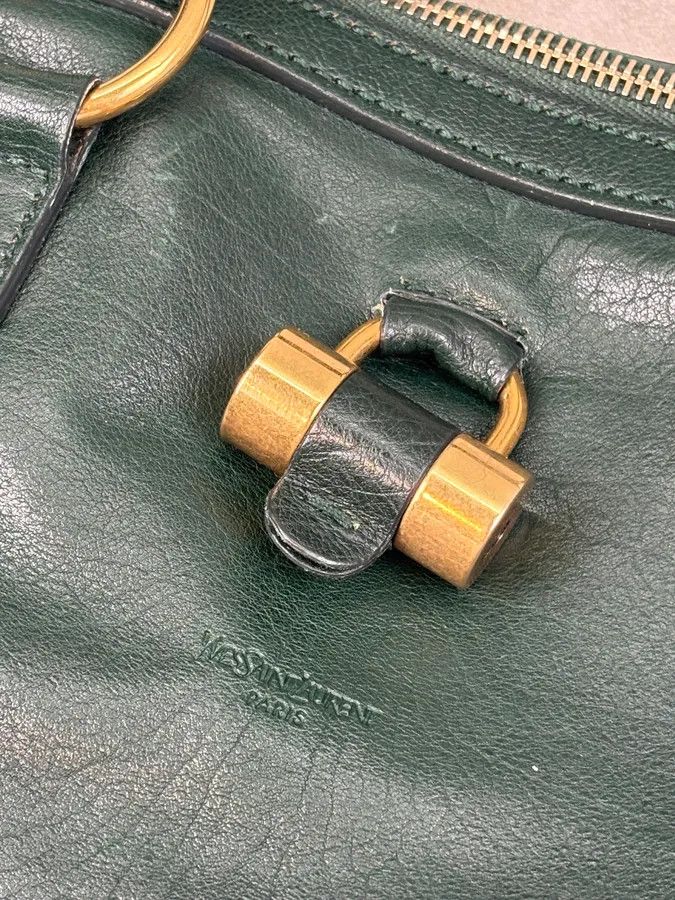 Yves Saint Laurent AW2008 Yves Saint Laurent Muse Dark Green Leather Handle Bag Size ONE SIZE - 8 Thumbnail