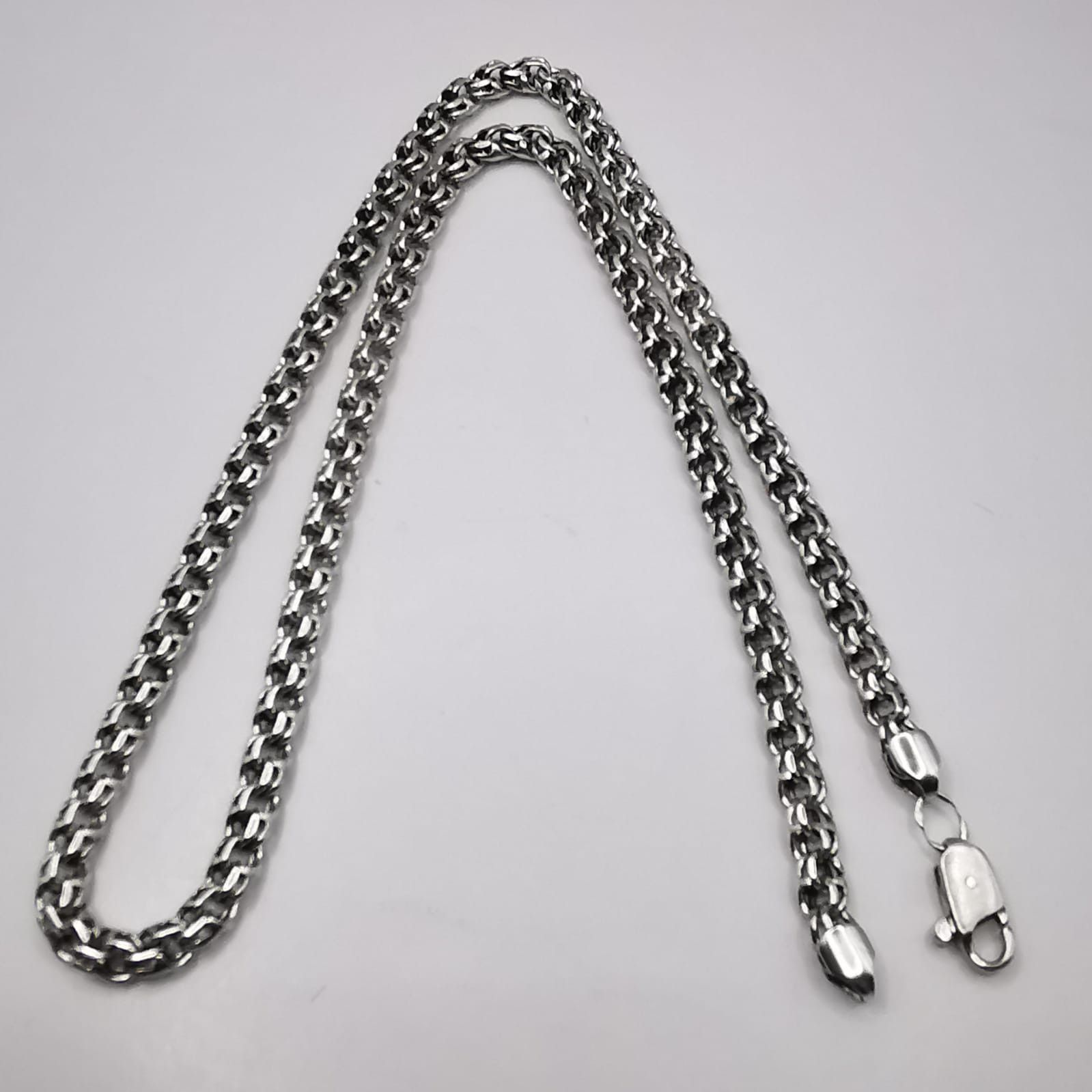 Sterling Silver Vintage Chain,925 Sterling Silver,Signed ,Handmade 57,77g Size ONE SIZE - 2 Thumbnail
