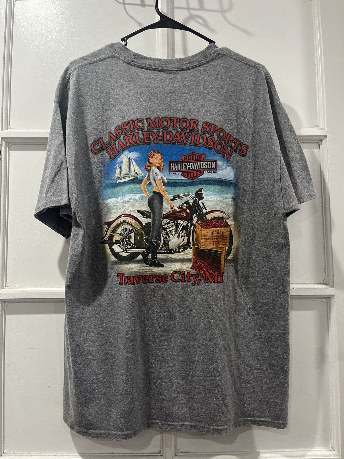 Harley Davidson Harley Davidson Vintage Traverse City Tshirt Size US XL / EU 56 / 4 - 1 Thumbnail