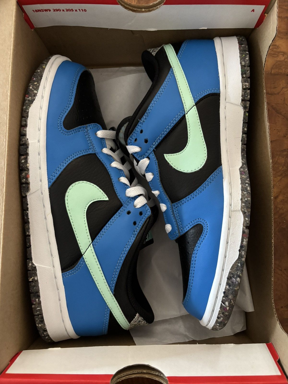 Nike Nike Dunk Low SE GS 'Black Light Photo Blue Mint Foam' Size US 7 / EU 40 - 9 Thumbnail