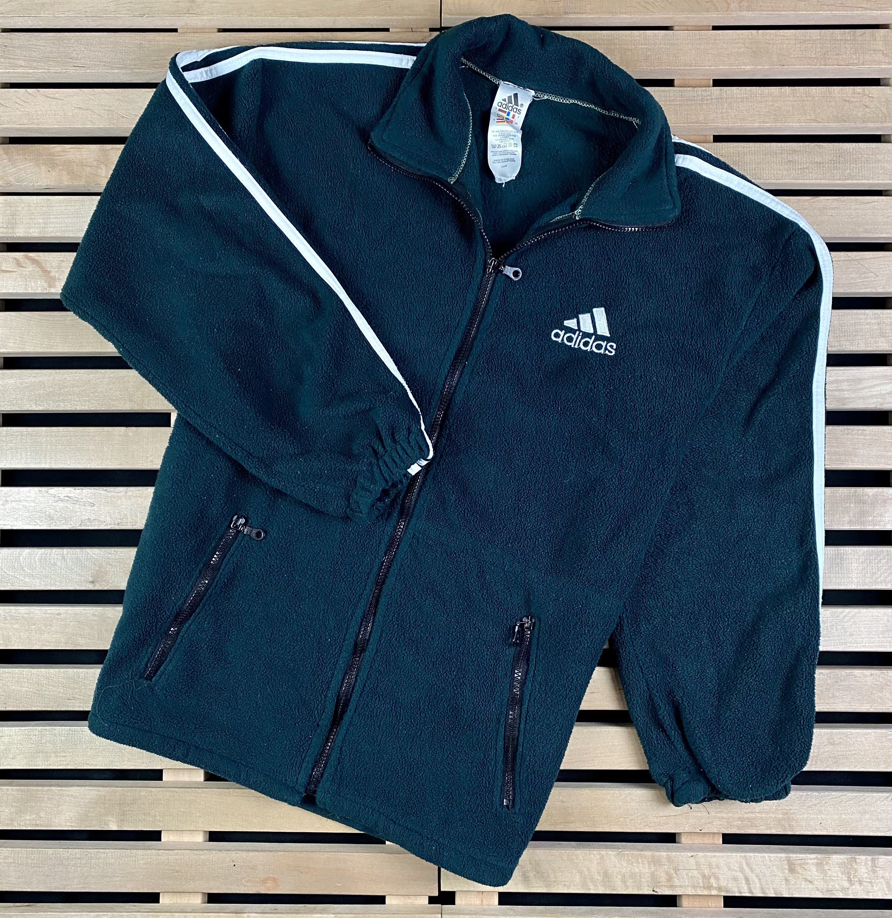 Adidas × Vintage Mens Fleece Bomber Jacket Adidas Vintage Size M Size US M / EU 48-50 / 2 - 1 Thumbnail