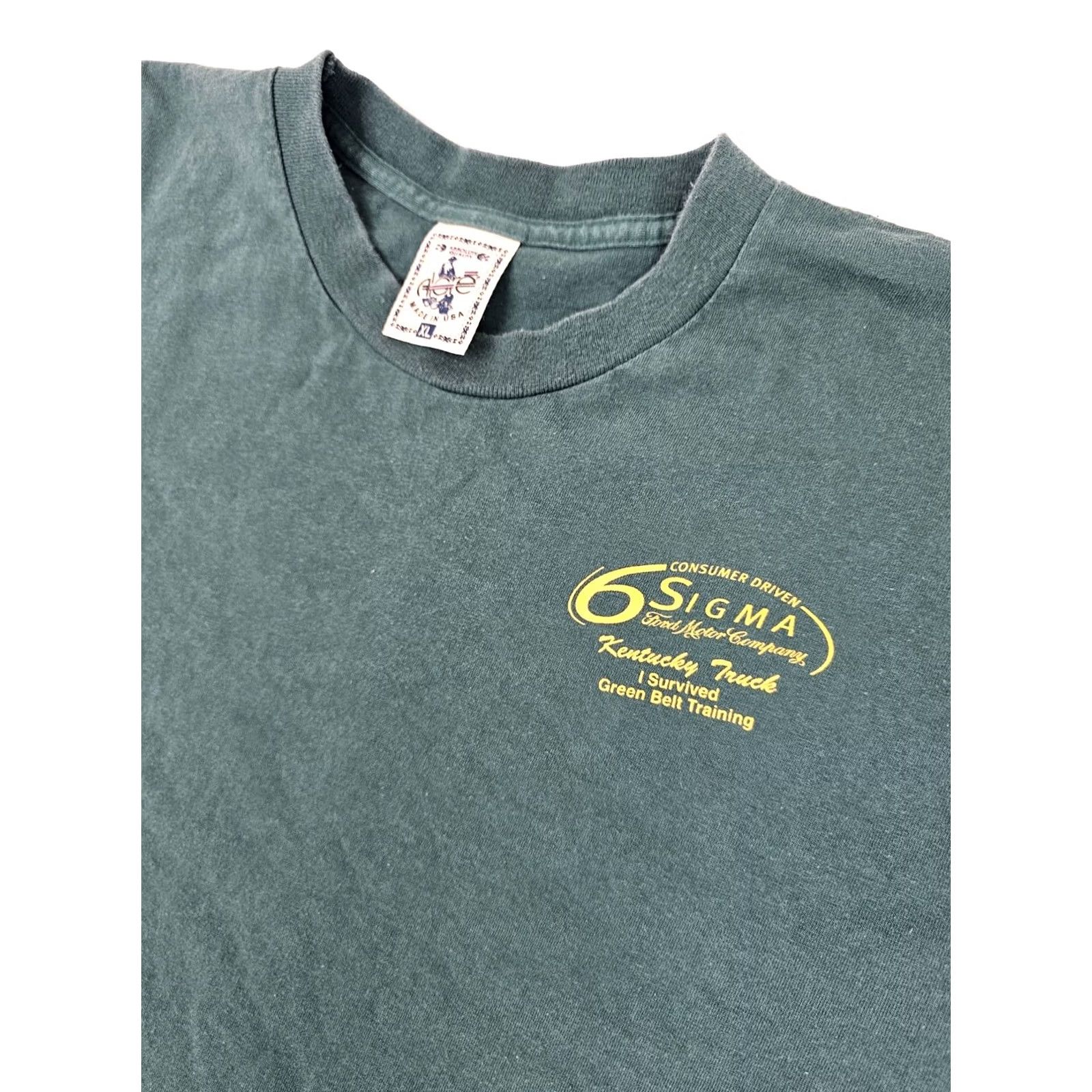 Ford VINTAGE Ford T-Shirt Men XL Green 90s Alore Single Stitch Kentucky Truck Plant Belt Tee US Size ONE SIZE - 2 Thumbnail