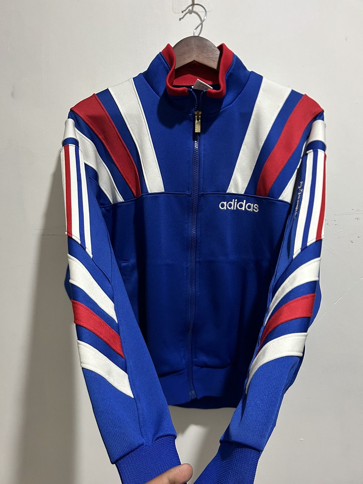 Adidas Vintage 1980s Adidas Descente 3 Stripes Track Jacket Size US L / EU 52-54 / 3 - 3 Thumbnail