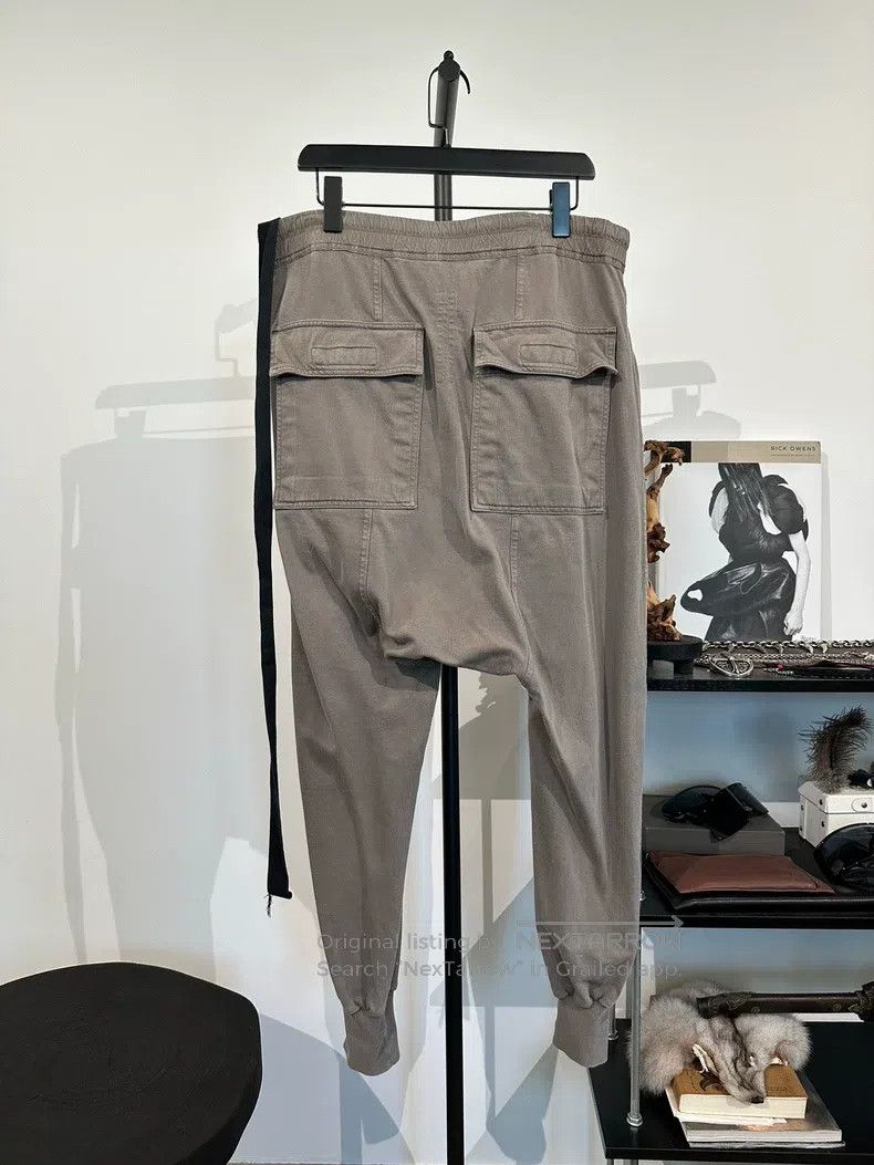 Rick Owens RICK OWENS size L Ribbon gray drawstring joggers with drop Size US 27 - 2 Thumbnail