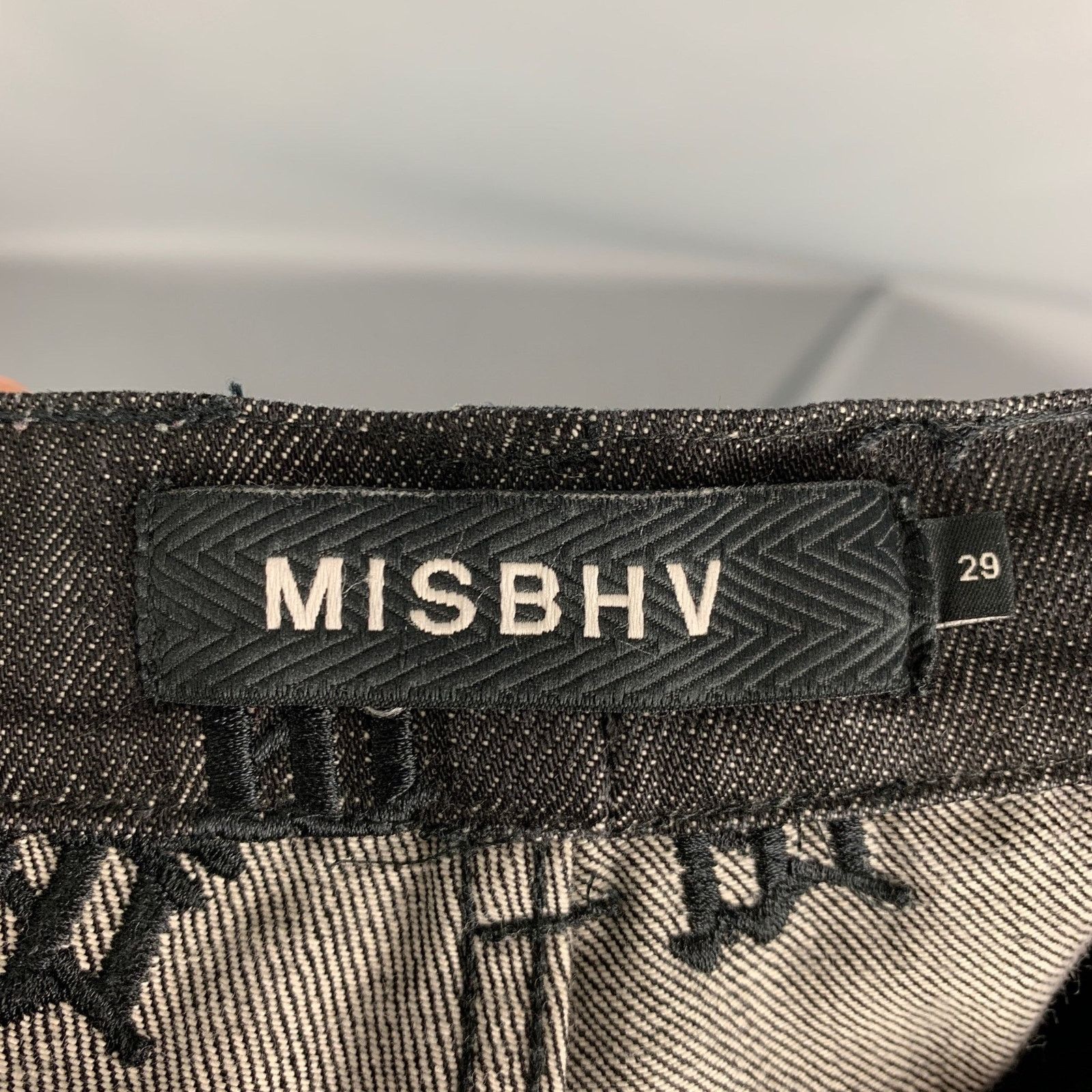 Misbhv MISBHV Size 29 Black Embroidery Cotton Button Fly Jeans Size US 29 - 5 Thumbnail
