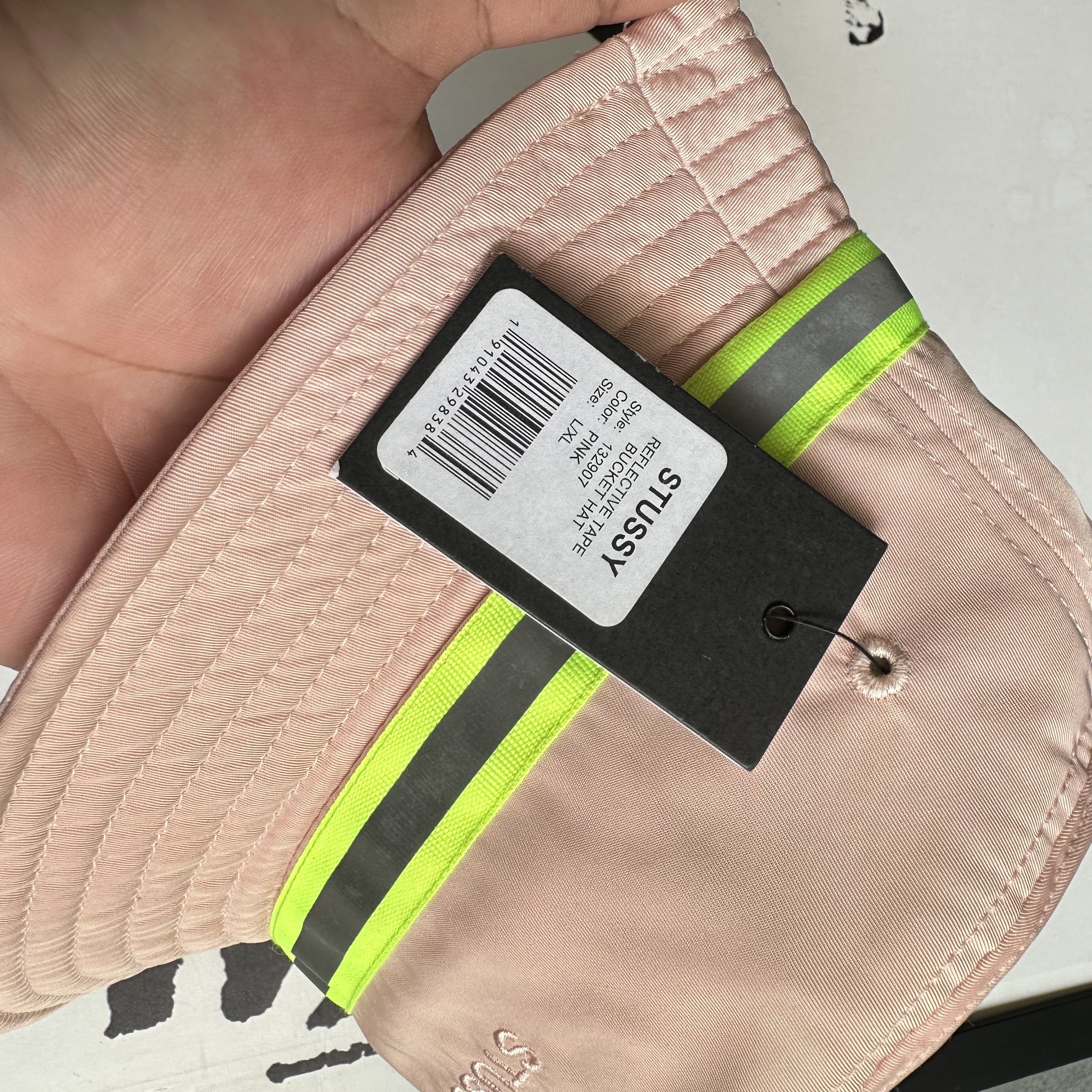 Stussy STUSSY REFLECTIVE TAPE BUCKET HAT PINK L/XL Size ONE SIZE - 3 Thumbnail