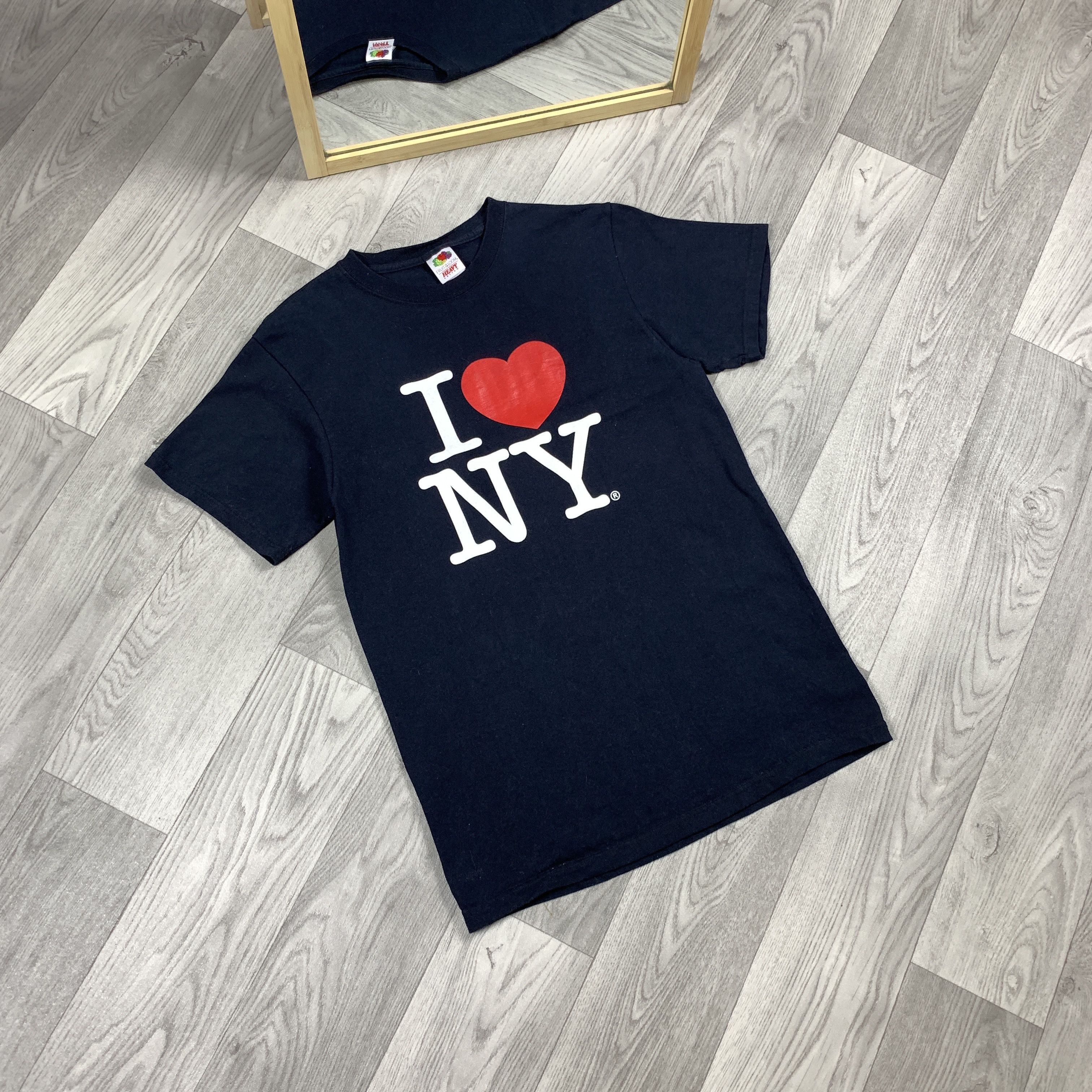 Vintage Vintage I Love New York ❤️ 90s Black Graphic Heavy Tee Shirt Size US M / EU 48-50 / 2 - 2 Thumbnail