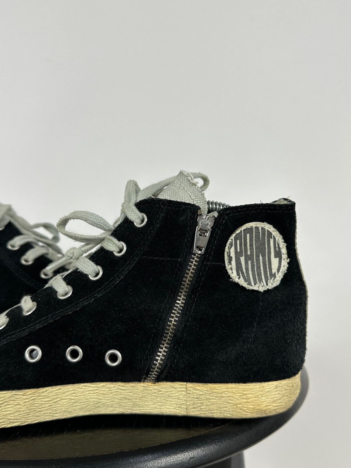 Golden Goose Golden Goose Francy Black Suede High Top Sneakers Size US 7 / EU 40 - 19 Thumbnail