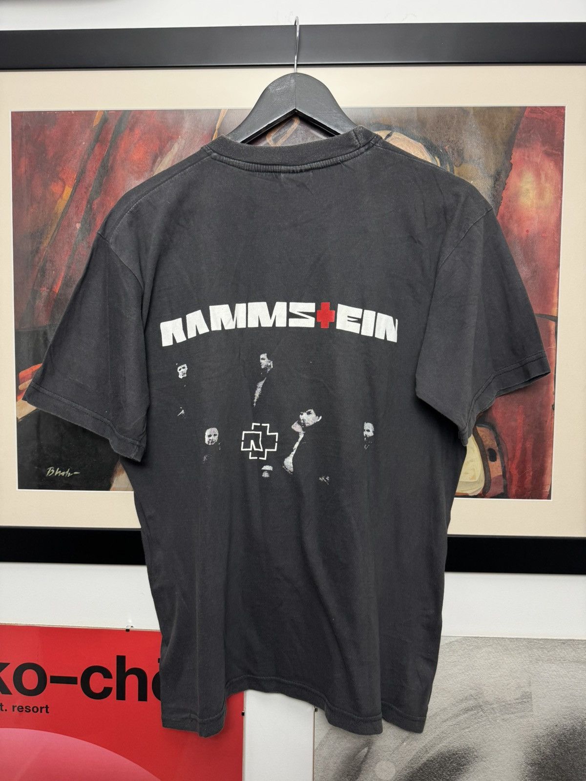 Band Tees Vintage Rammstein Rare Print Band Metal Tee Guitar Thunder Size US L / EU 52-54 / 3 - 3 Thumbnail