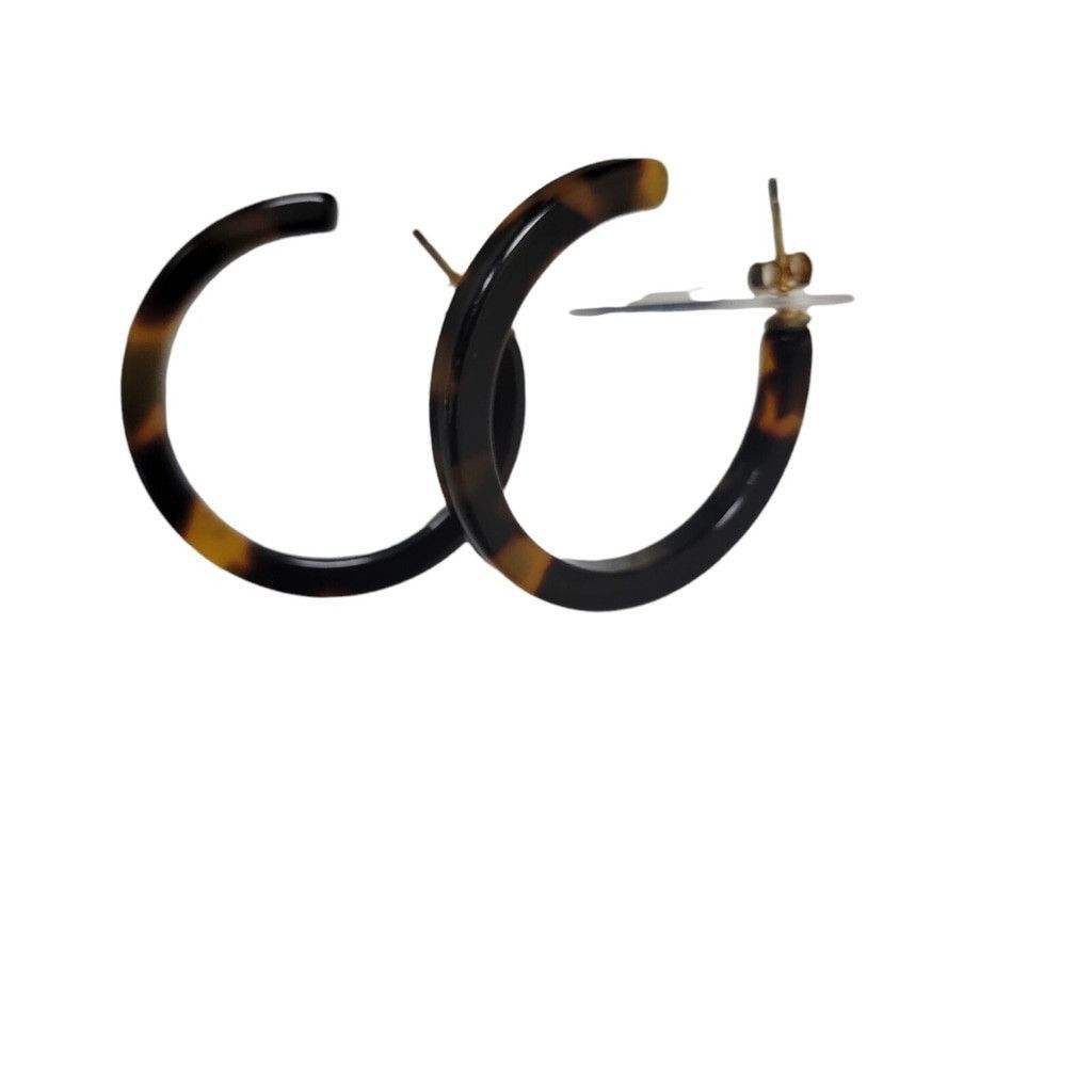 Other Simone Smith Women's Medium Tortoise Shell Look Earrings. Size ONE SIZE - 2 Thumbnail
