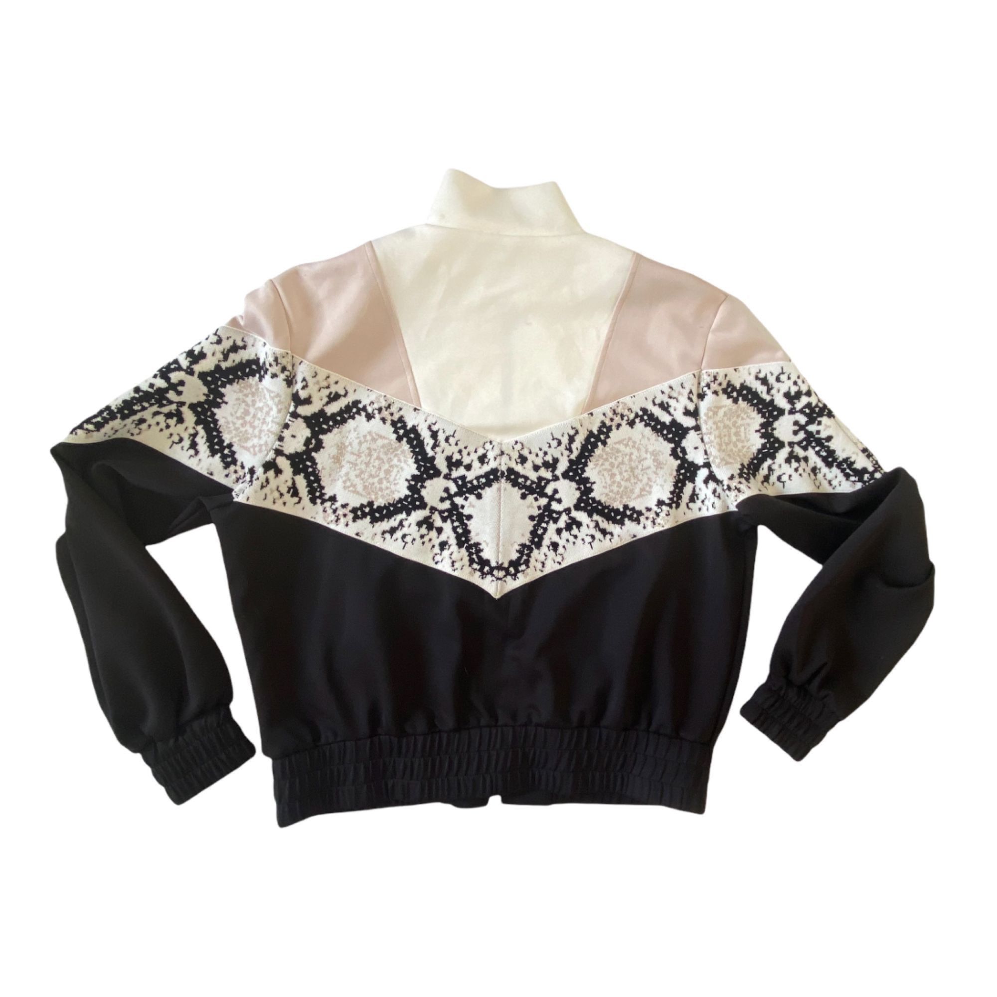 Maje Maje Thelo Color-Blocked Neoprene Zip Track Jacket size 2/M, Size M / US 6-8 / IT 42-44 - 4 Thumbnail