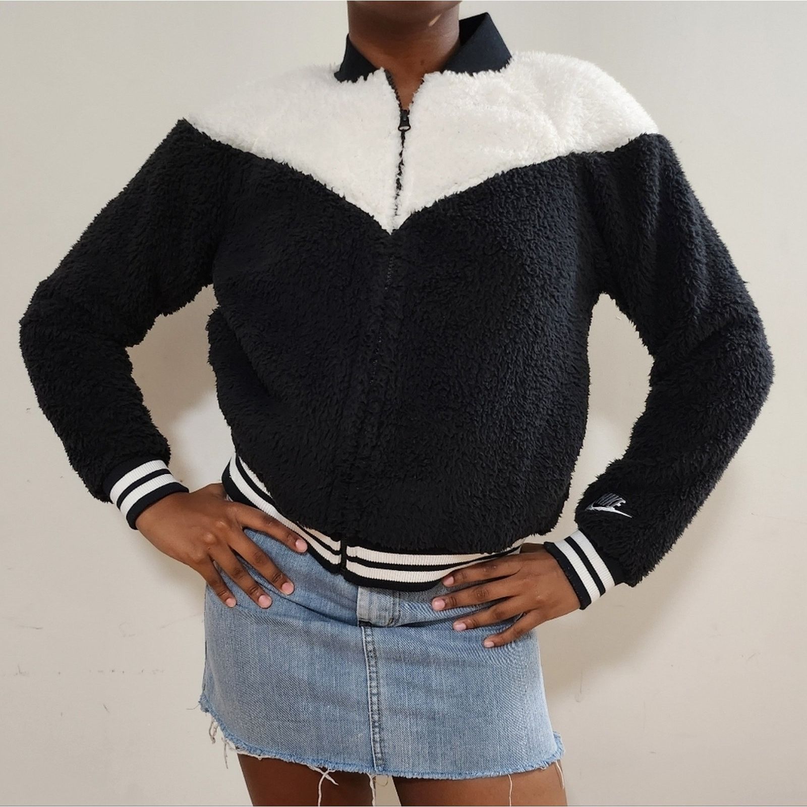 Nike Nike-Panda Sherpa jacket NWOT Size M / US 6-8 / IT 42-44 - 1 Thumbnail