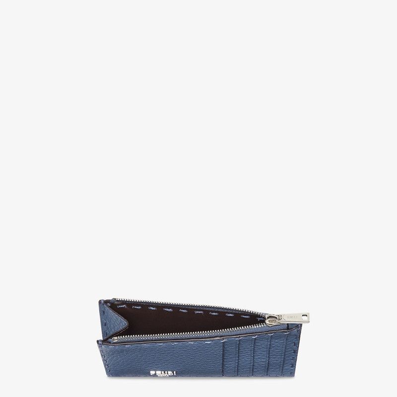 Fendi o1s1wg111125 Size: OS/ Selleria Card Holder in Blue Size ONE SIZE - 3 Thumbnail