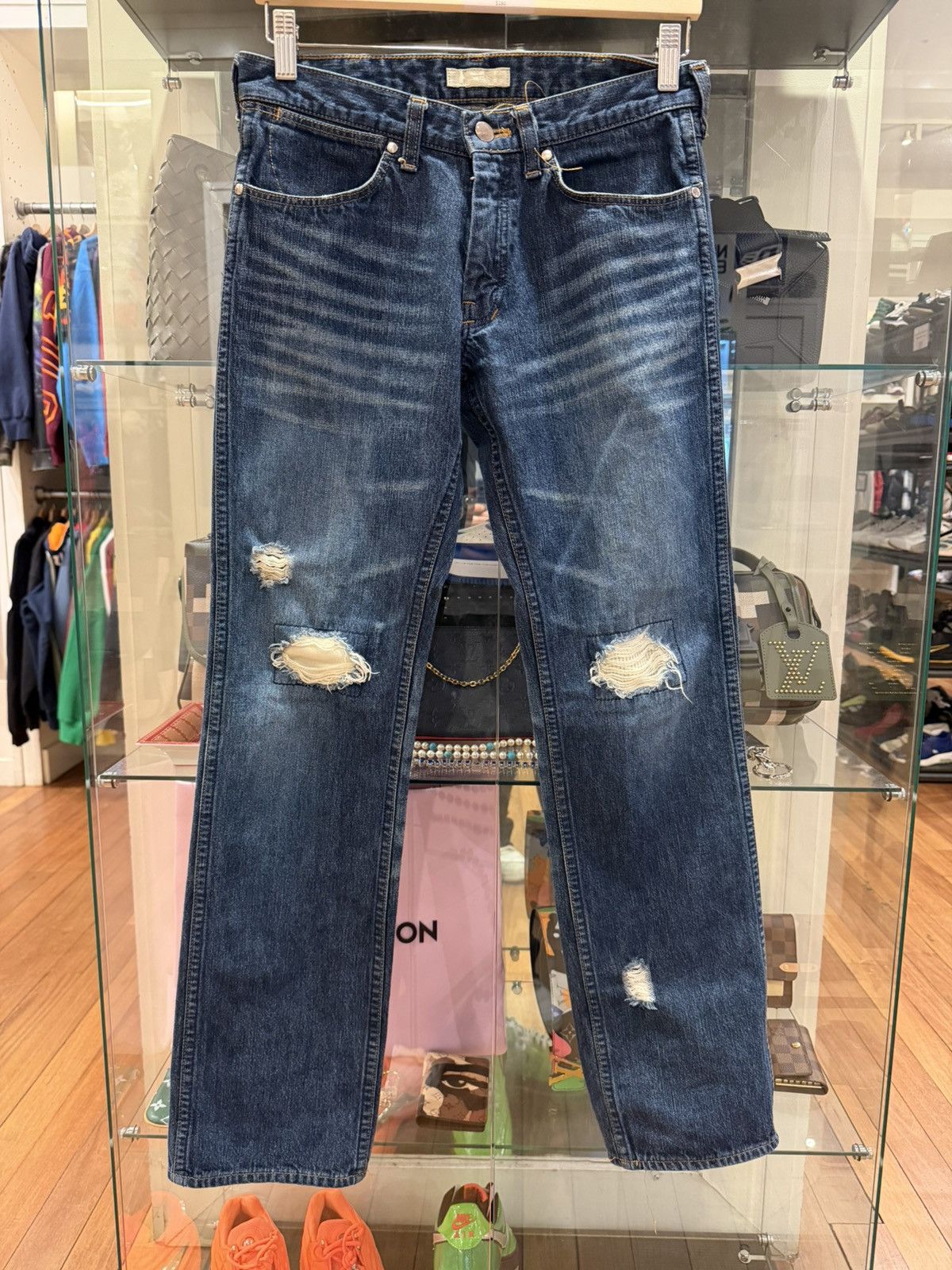Number (N)ine Number (N)ine Patch Denim Jeans Size US 30 / EU 46 - 1 Thumbnail