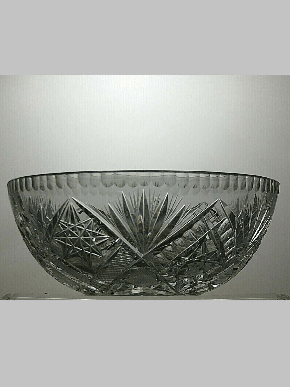 American Eagle Outfitters American Brilliant Period Crystal Cut Glass Serving Bowl Size ONE SIZE - 1 Thumbnail