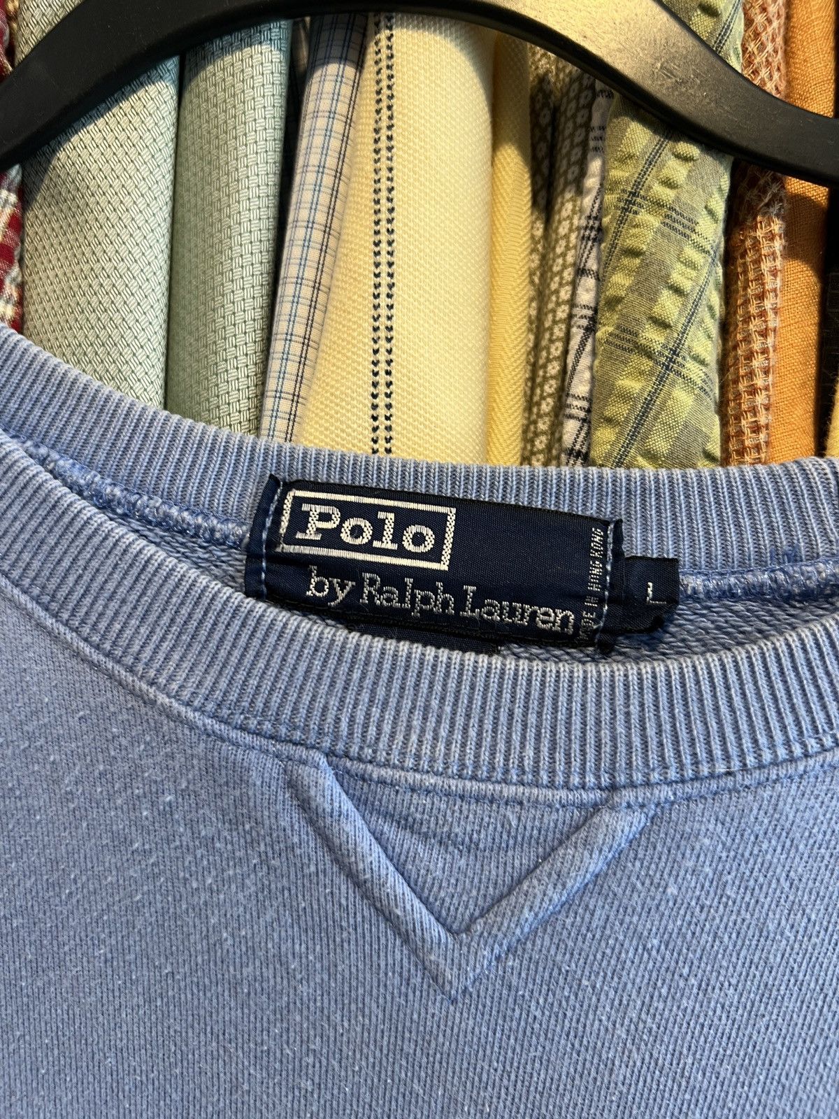 Polo Ralph Lauren Polo Ralph Lauren Blue/Pink Crewneck Size US L / EU 52-54 / 3 - 3 Thumbnail