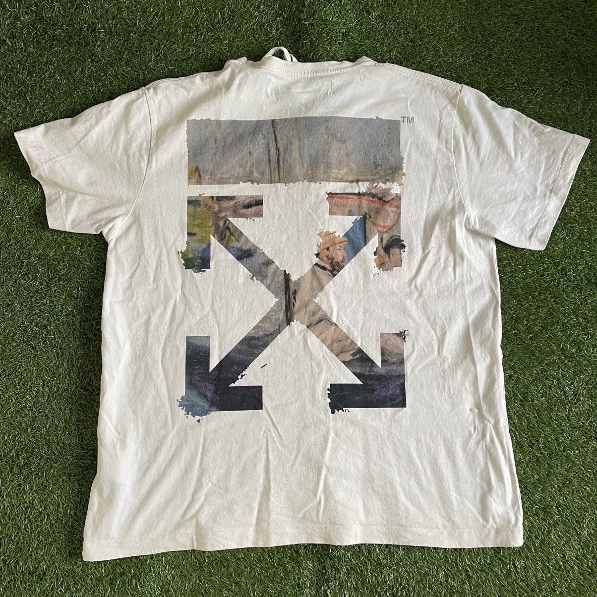 Off White T Shirt SS2019 Oil Painting Sz S Oversized Fits XL